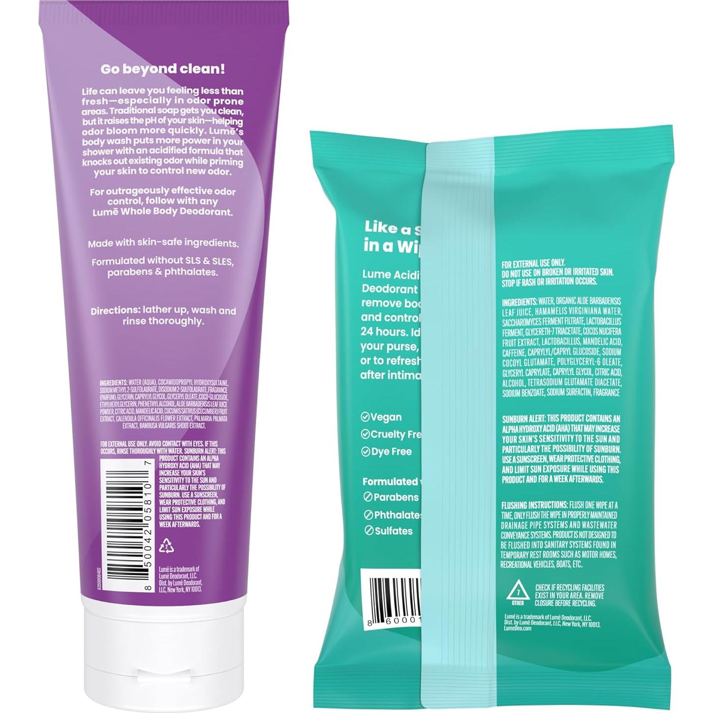 Lume Jabón Corporal Acidificado 240g Lavanda Salvia + 15 Toallitas