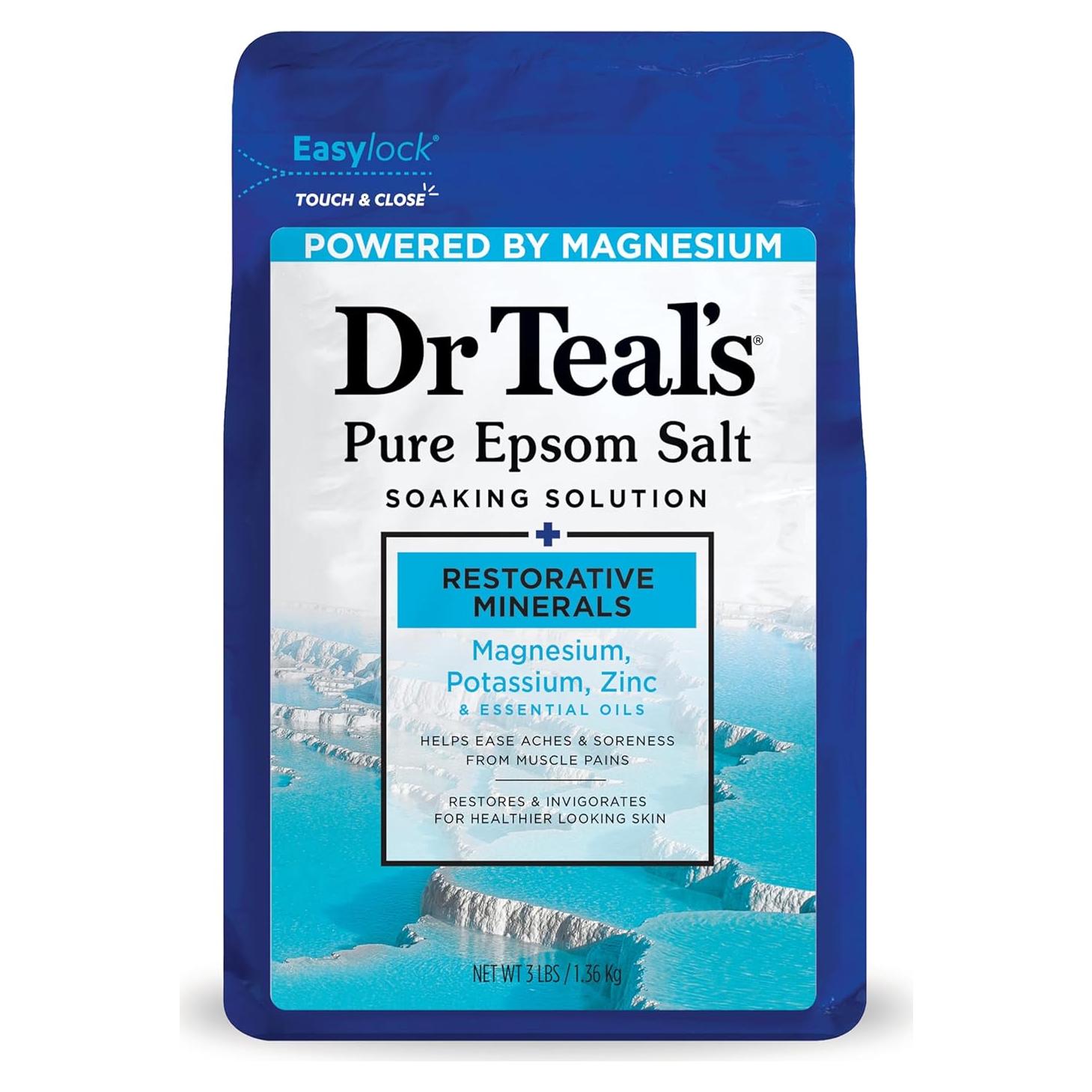 Sal de Epsom Pura Dr Teal 1.36 kg con Magnesio y Minerales