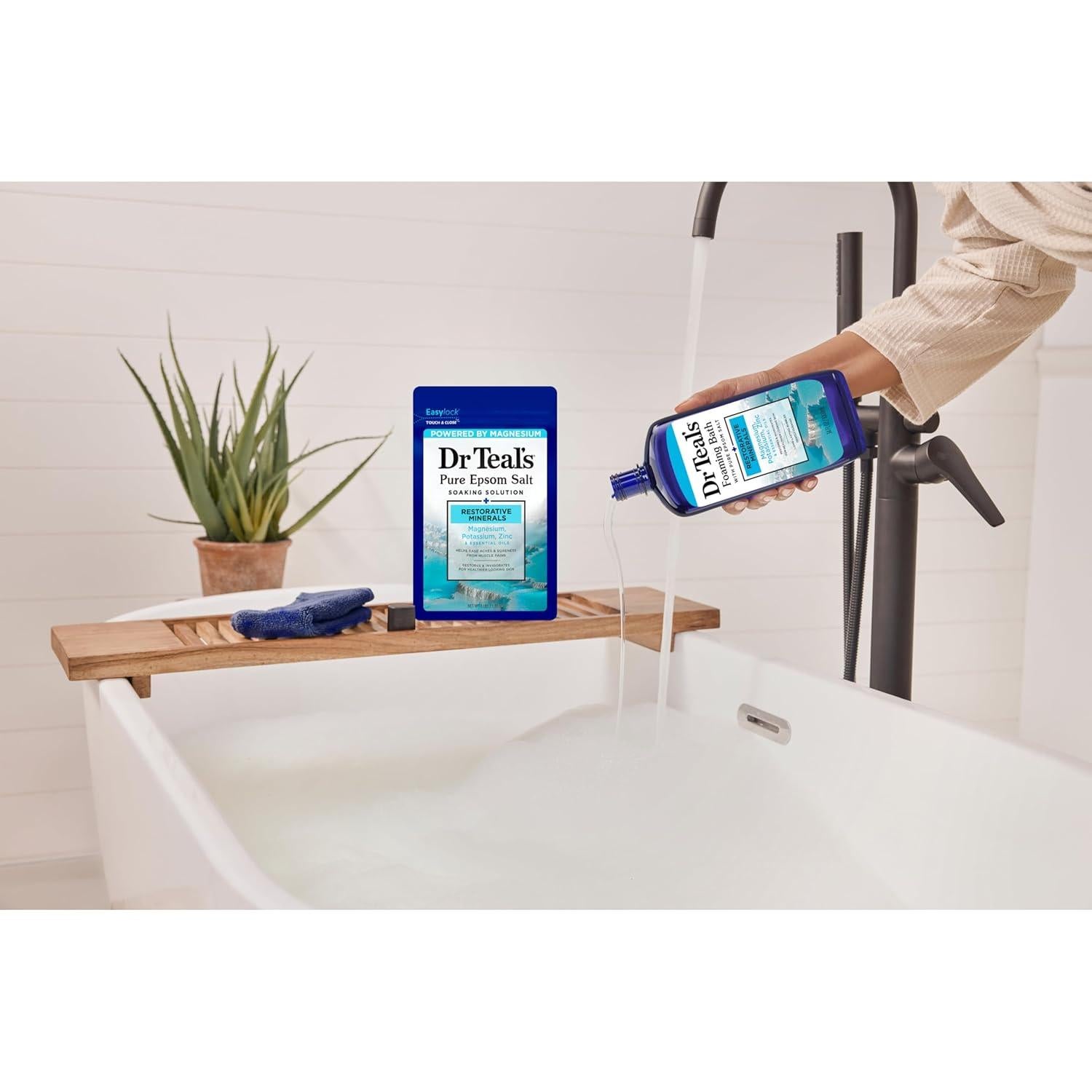 Sal de Epsom Pura Dr Teal 1.36 kg con Magnesio y Minerales