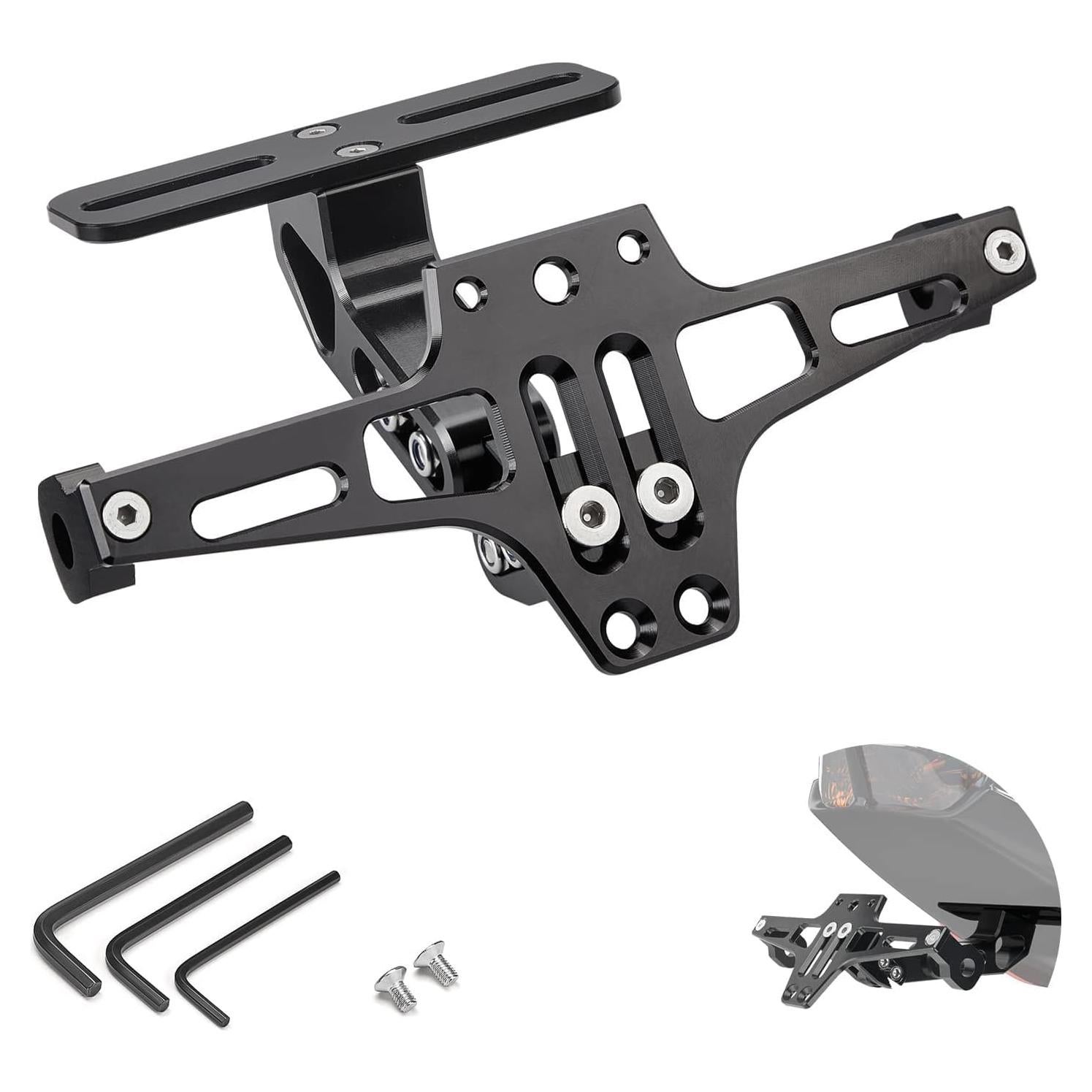 Soporte de Placa KEMIMOTO Aspire Ajuste Universal Negro