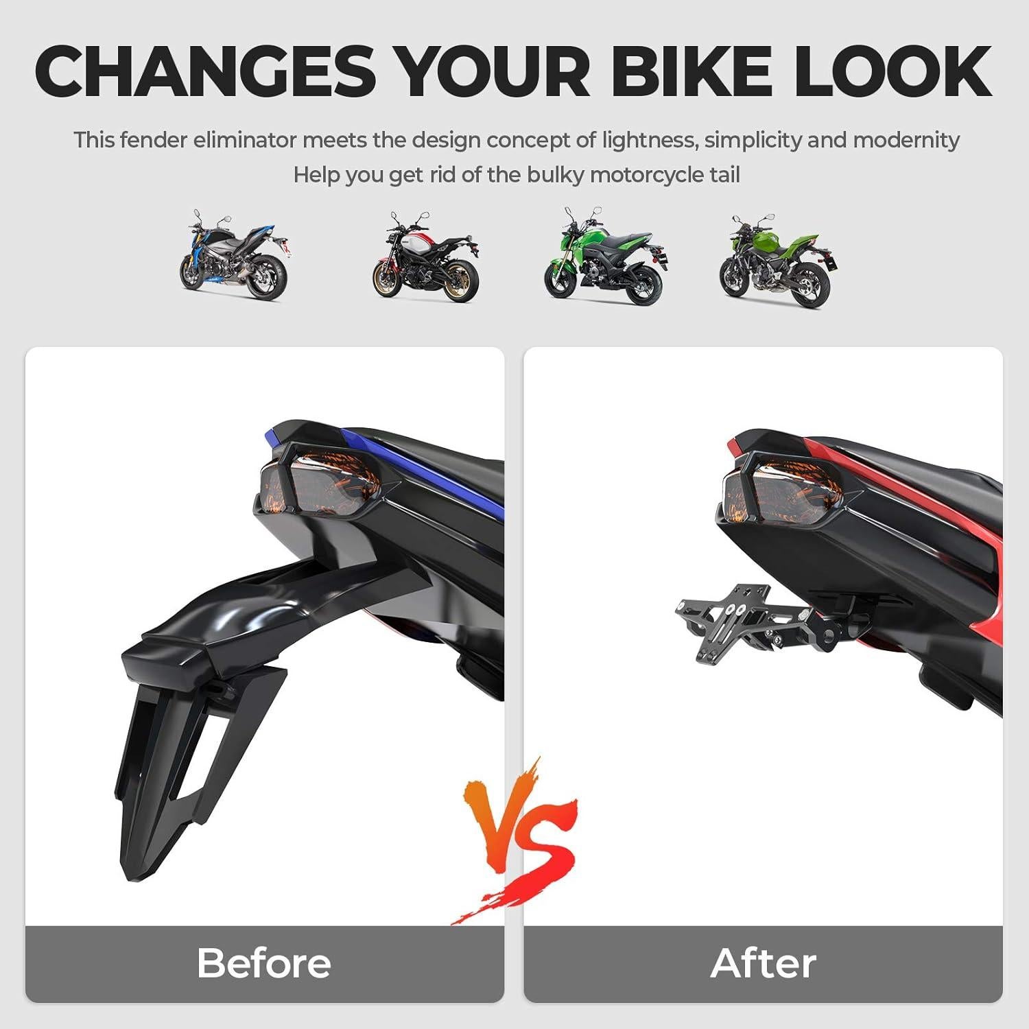 Soporte de Placa KEMIMOTO Aspire Ajuste Universal Negro