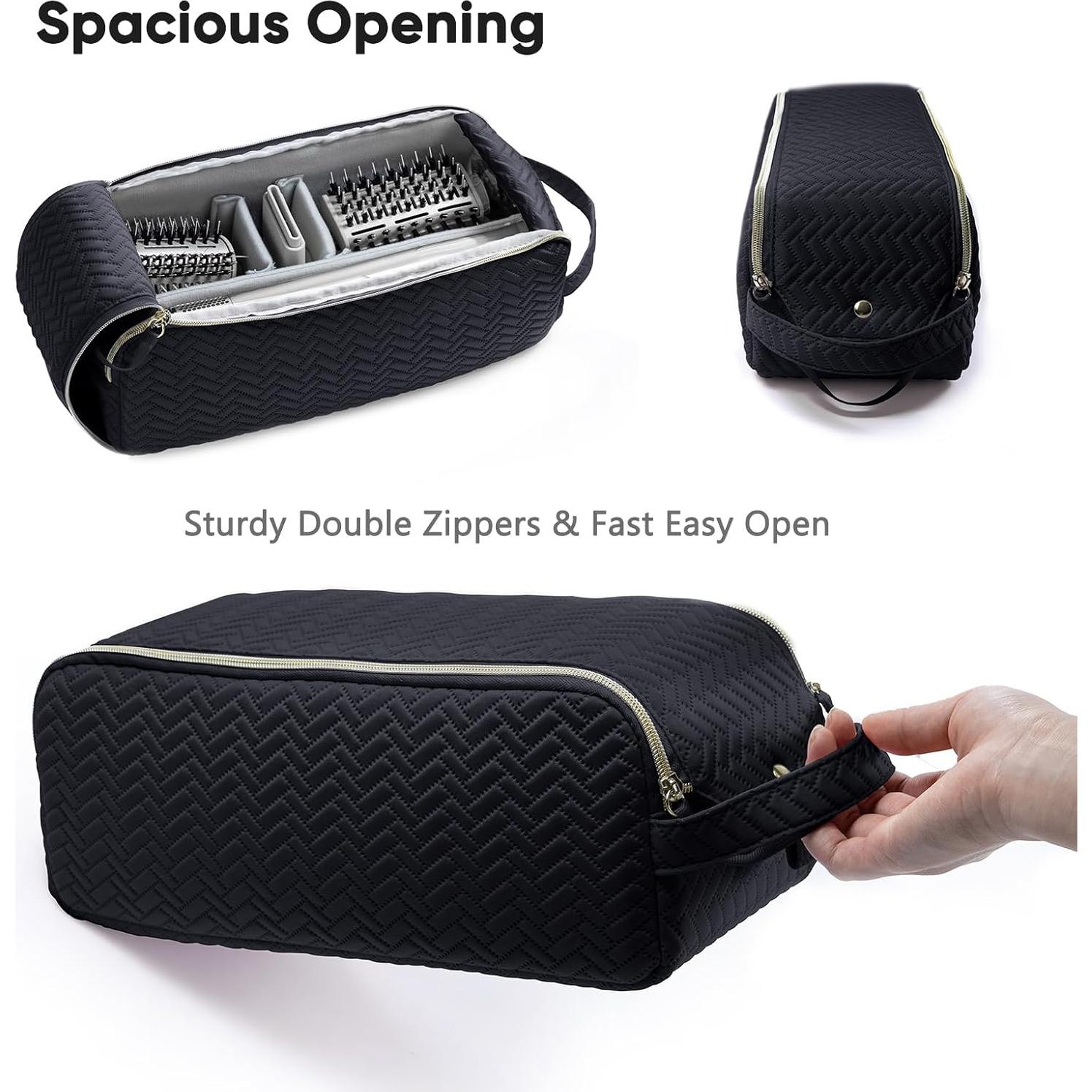 Bolsa de Viaje para Herramientas de Cabello ELCUPA Negra 34x12.7x14 cm