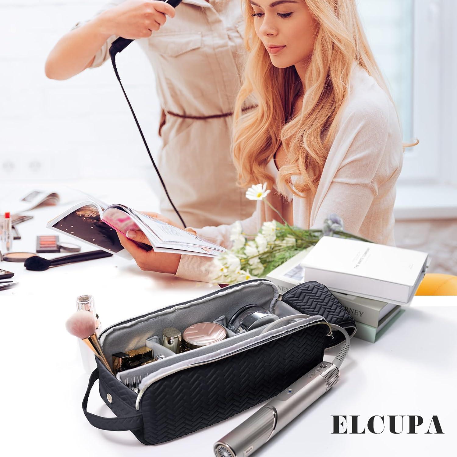 Bolsa de Viaje para Herramientas de Cabello ELCUPA Negra 34x12.7x14 cm