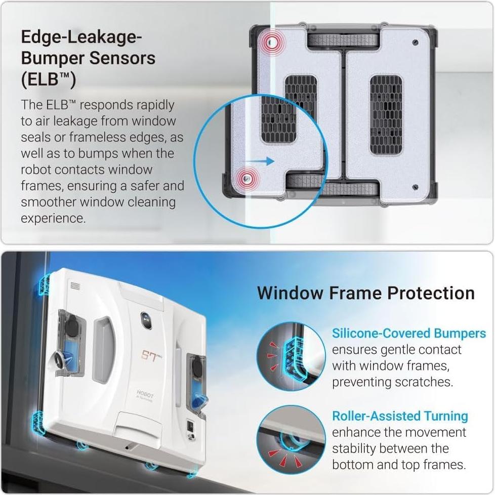Robot Limpiador de Ventanas HOBOT S7 Pro con Spray Ultrasónico