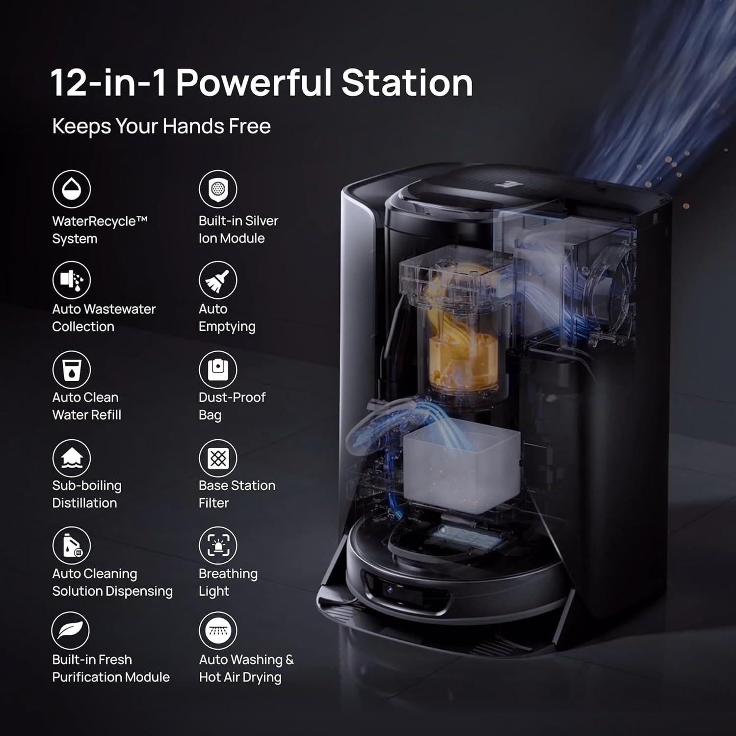 Aspiradora Robot 3i S10 Ultra con Trapeador y WaterRecycle