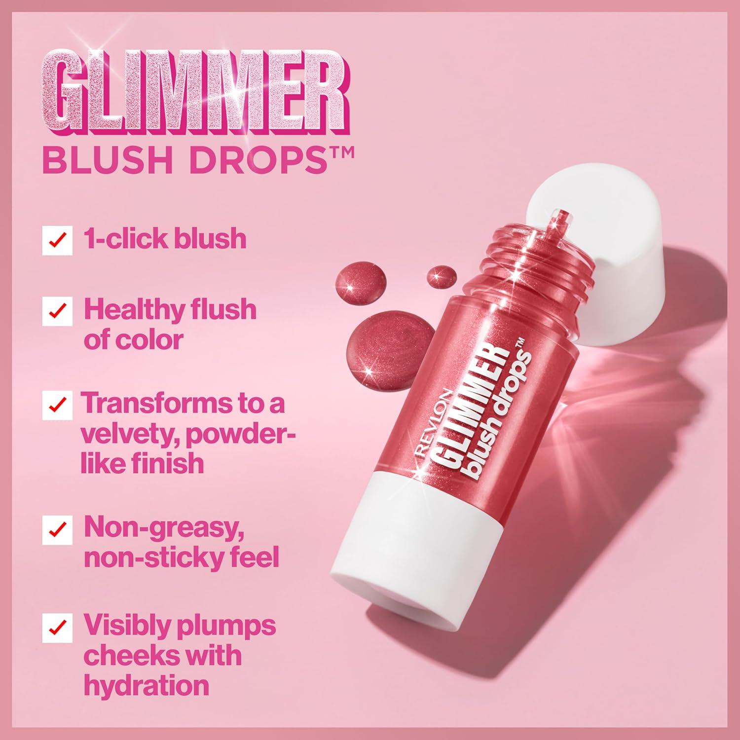 Rubor Líquido Revlon Glimmer 101 Coralicious 9.46 ml