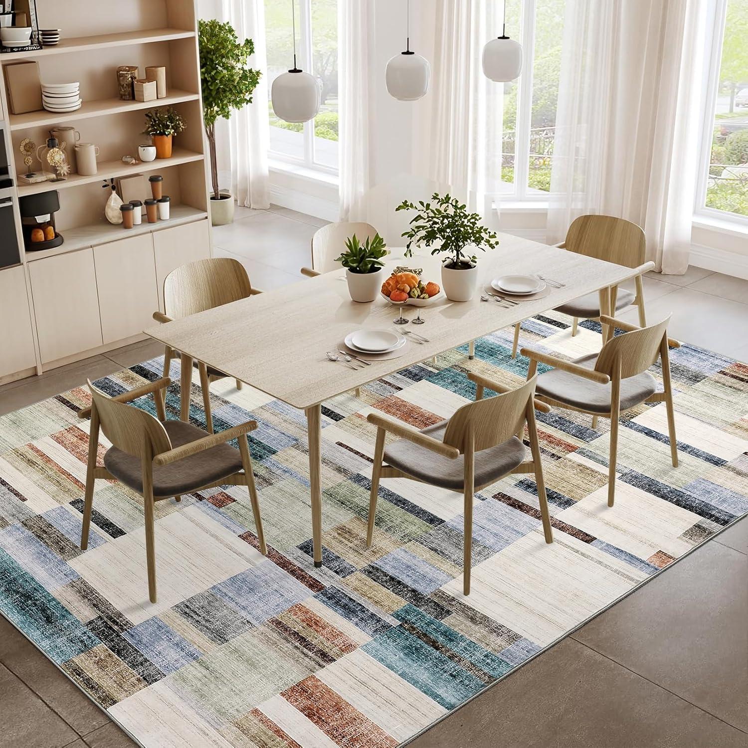 Alfombra de Área Grande GlowSol 2.74x3.66m Lavable Antideslizante