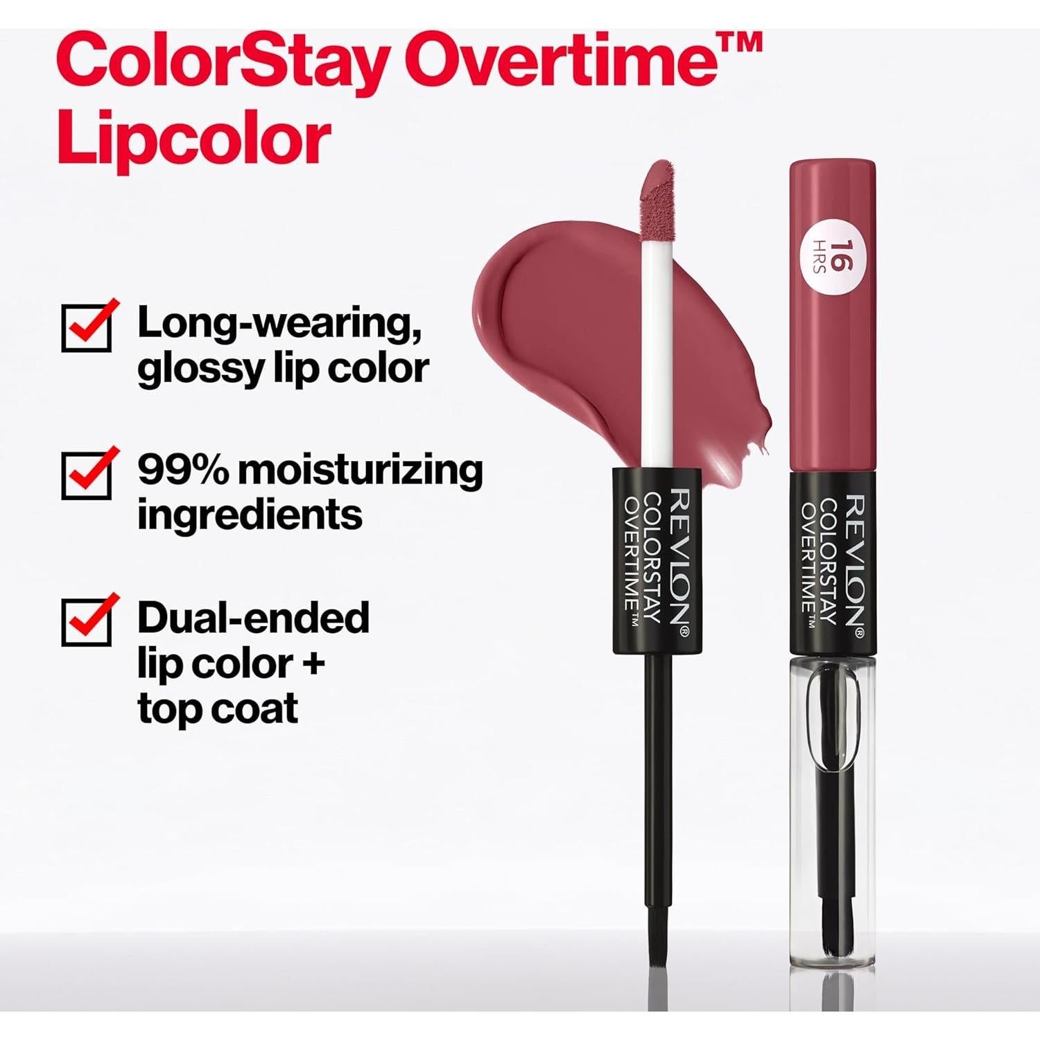 Pintalabios Líquido Revlon ColorStay Overtime 005 Frambuesa 2.07 ml