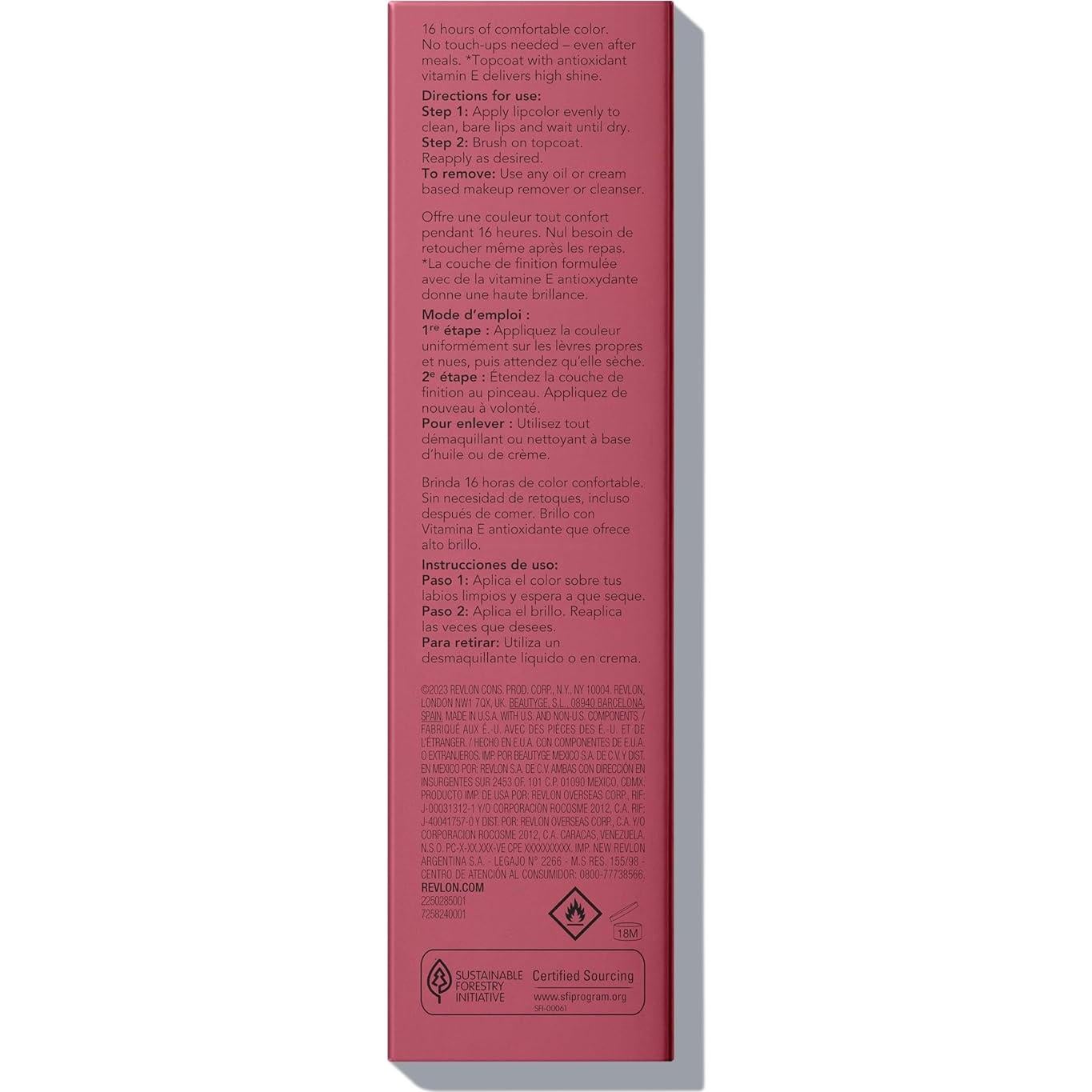 Pintalabios Líquido Revlon ColorStay Overtime 005 Frambuesa 2.07 ml