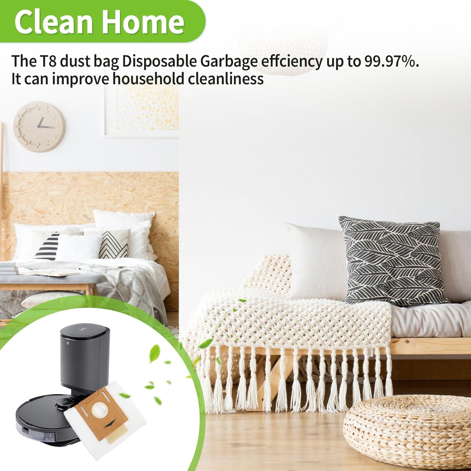 Bolsas de Polvo BOUYAO para Aspiradora Ecovacs Deebot T8 - Paquete de 20