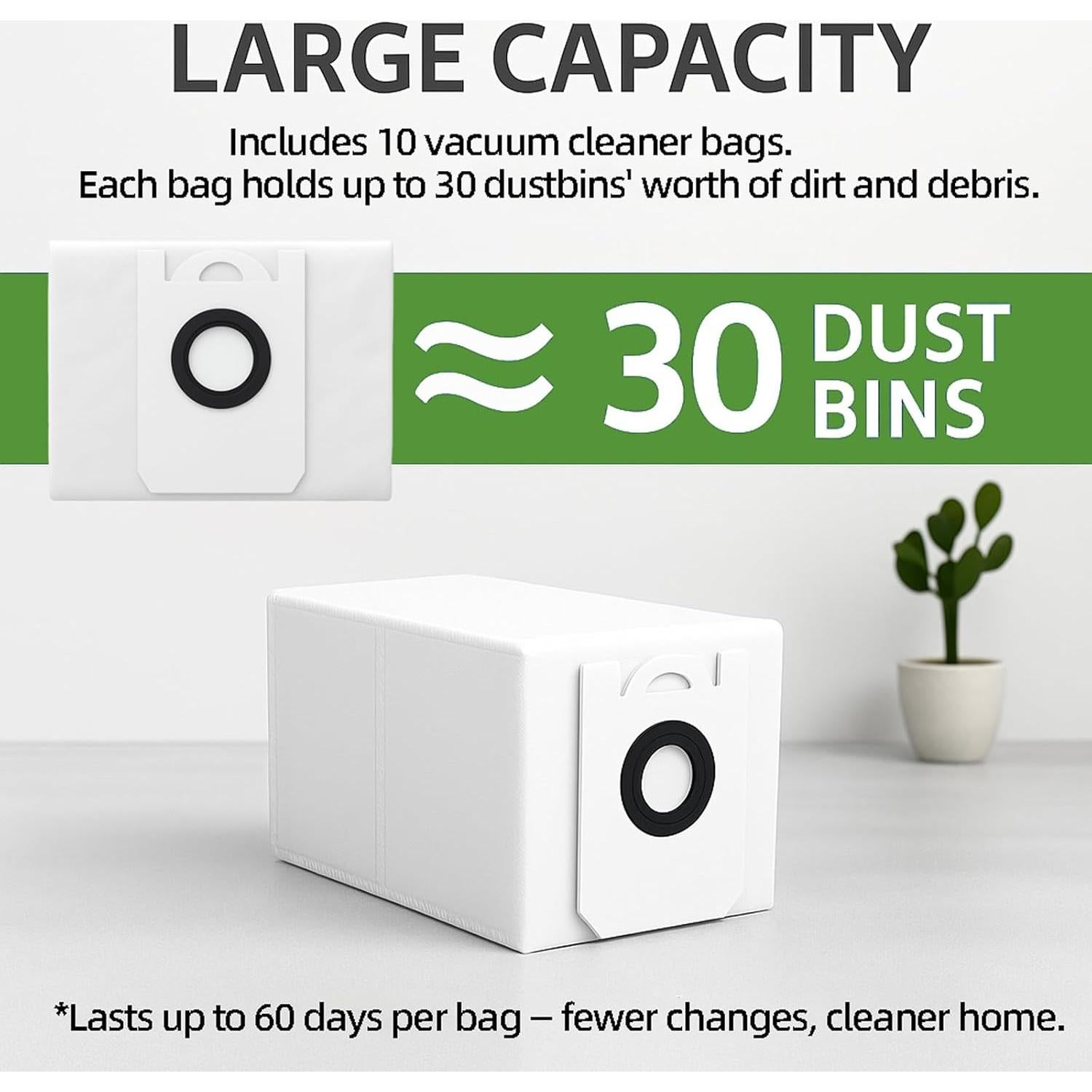 10 Bolsas Desechables HUIZHEN para Aspiradora Robot bObsweep