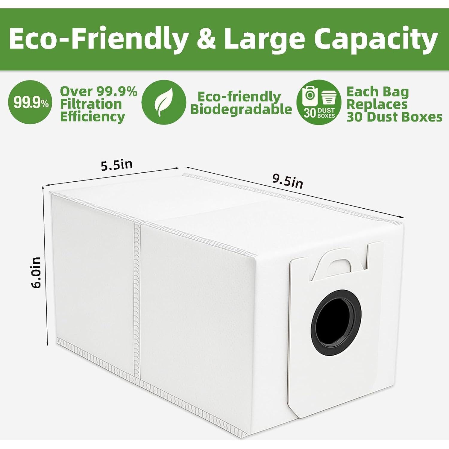 10 Bolsas Desechables HUIZHEN para Aspiradora Robot bObsweep