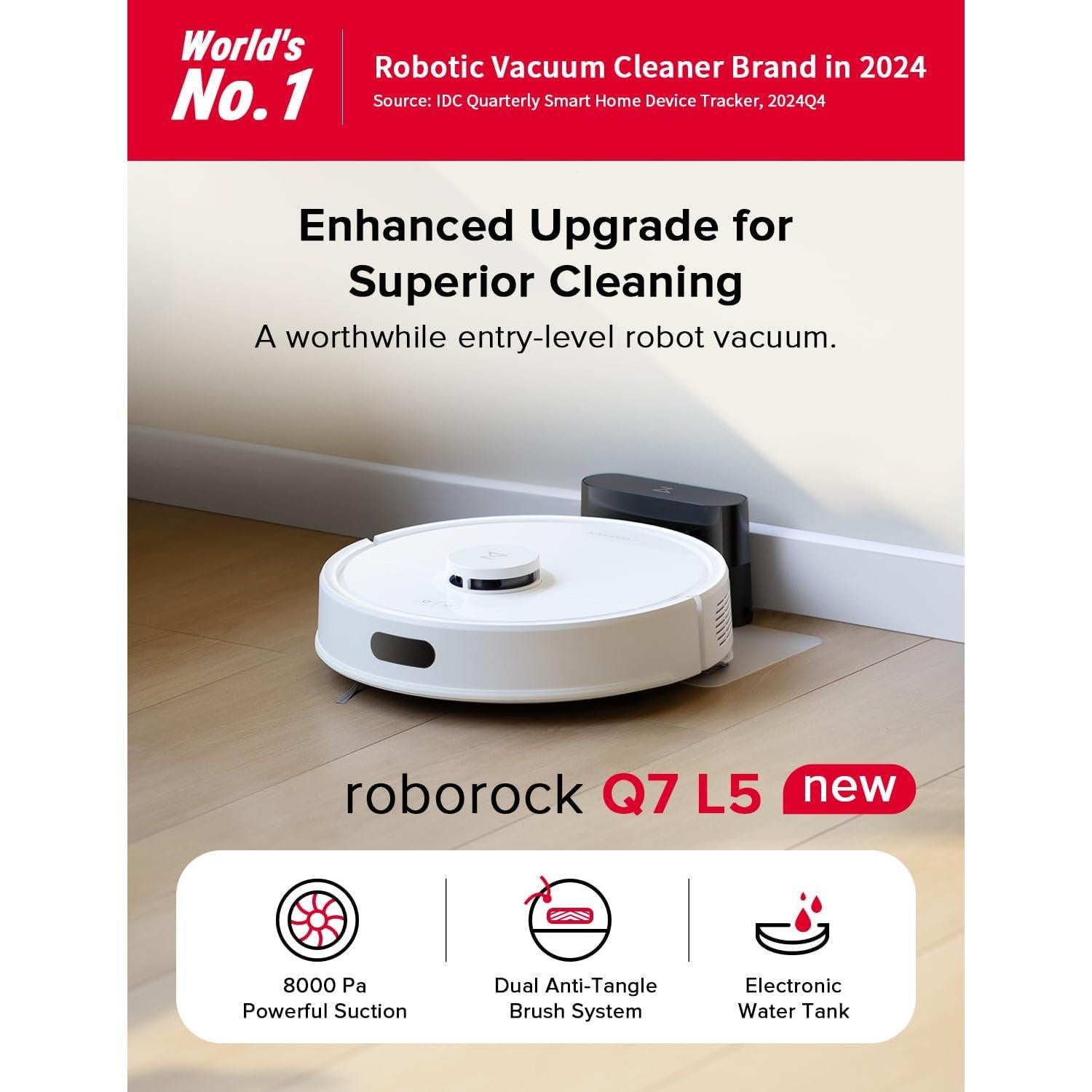 Aspiradora Robot Roborock Q7 L5 con Trapeador y Navegación LiDAR