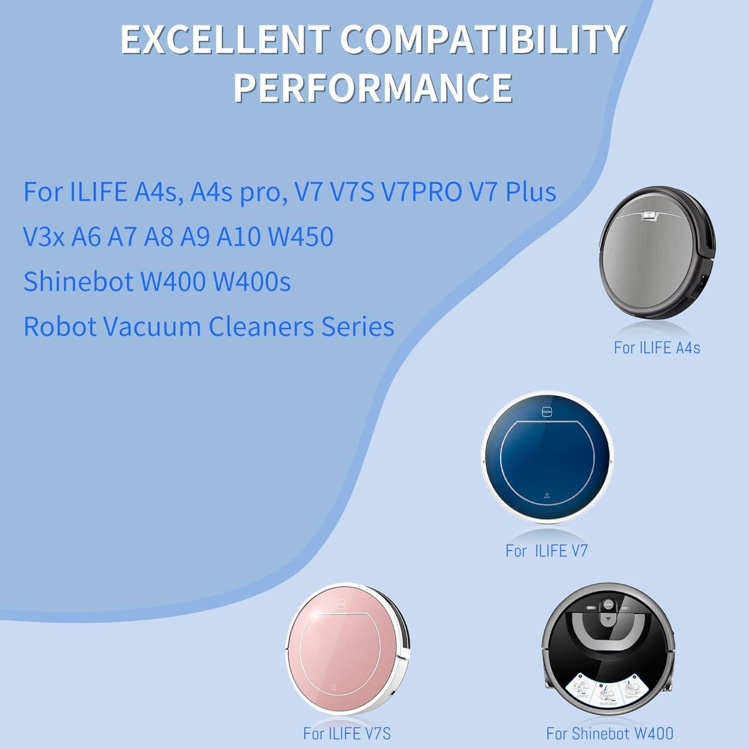 Batería Li-Ion 3400mAh para Aspiradoras ILIFE A4 A6 A7 A8 A9