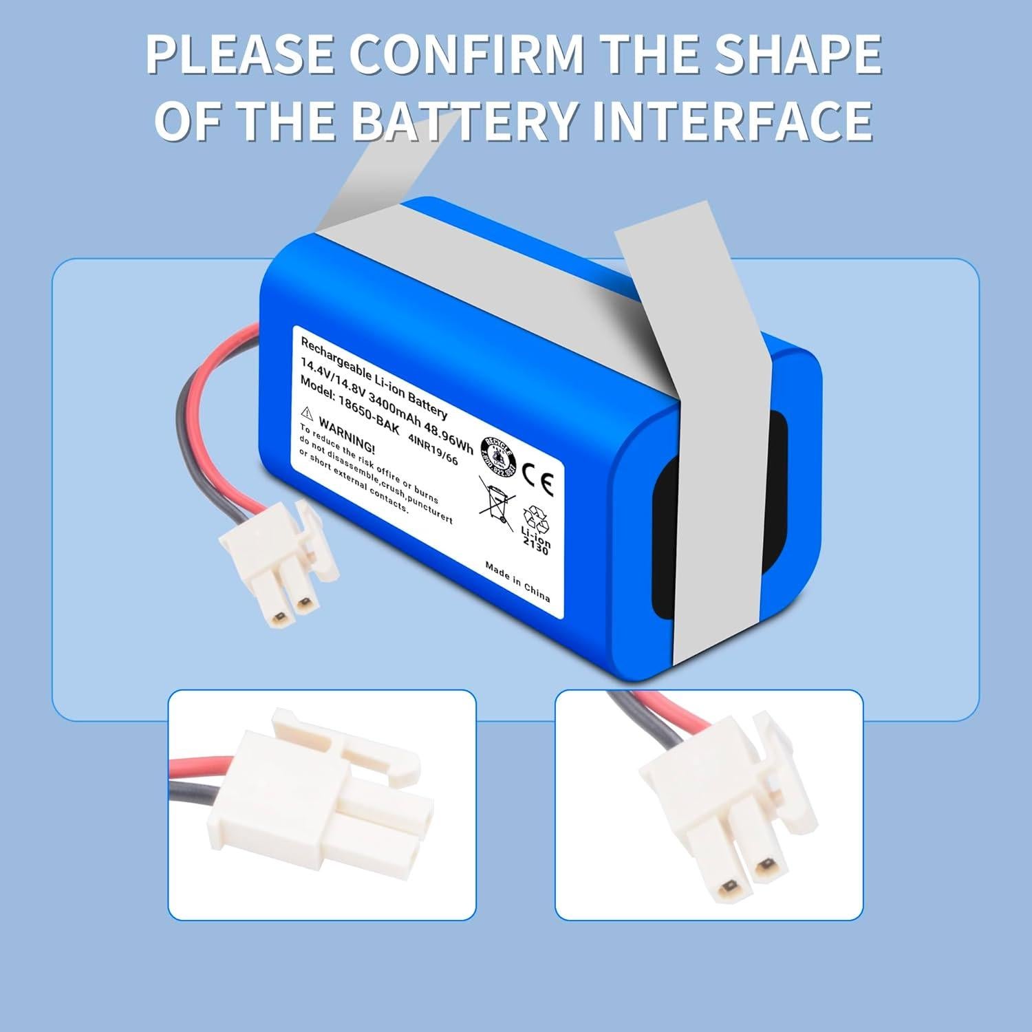 Batería Li-Ion 3400mAh para Aspiradoras ILIFE A4 A6 A7 A8 A9