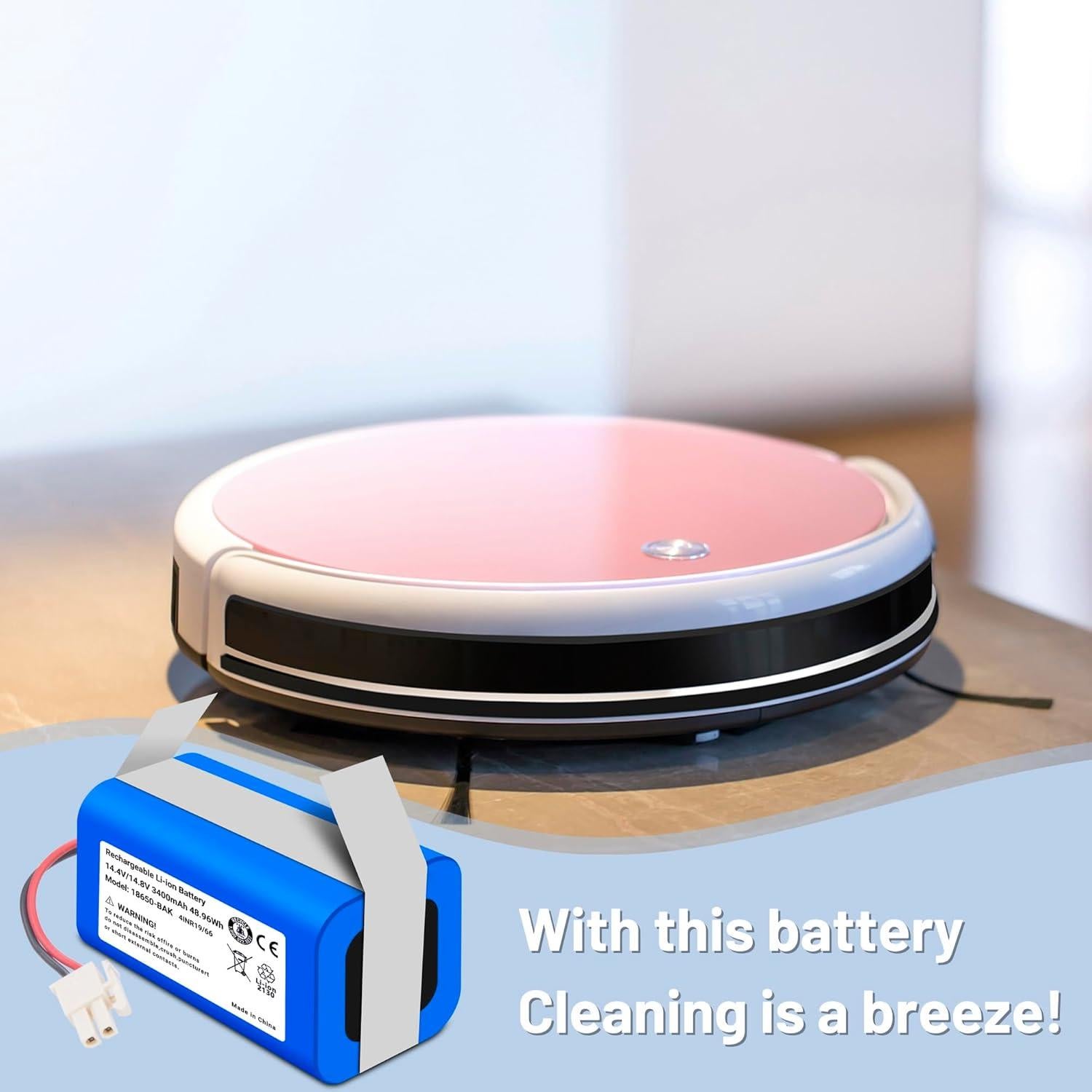 Batería Li-Ion 3400mAh para Aspiradoras ILIFE A4 A6 A7 A8 A9