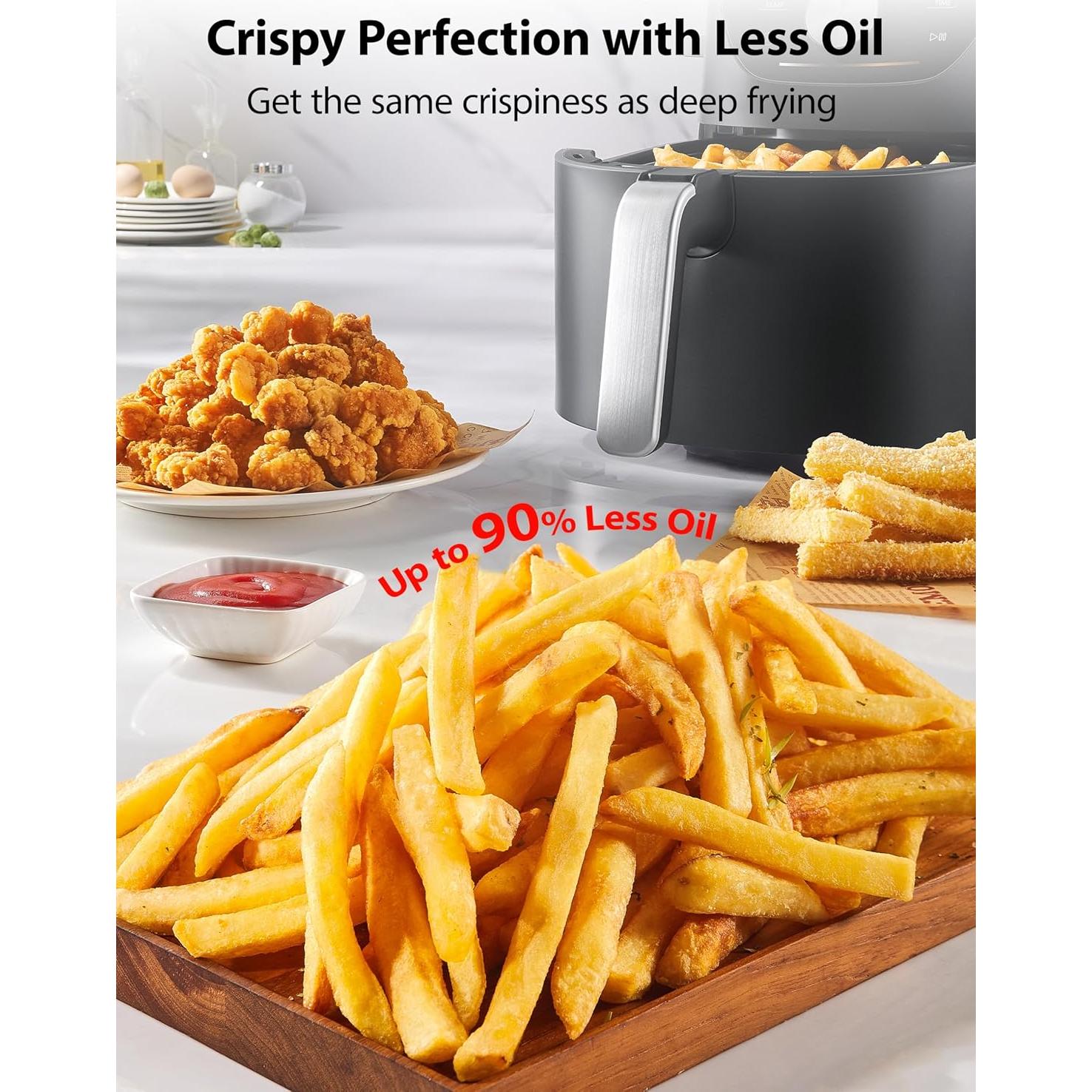 Freidora de Aire Toshiba 5.5QT Heat-Q, 8 Menús, 1500W