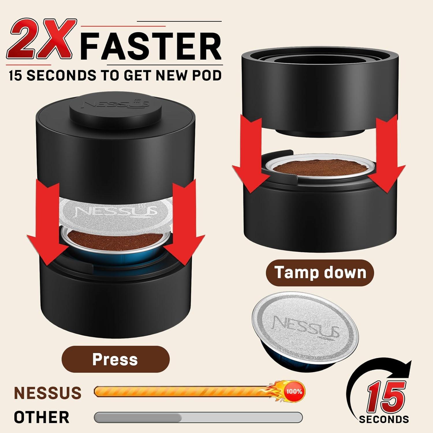 Kit de Cápsulas Reutilizables NESSUS para Nespresso Vertuo