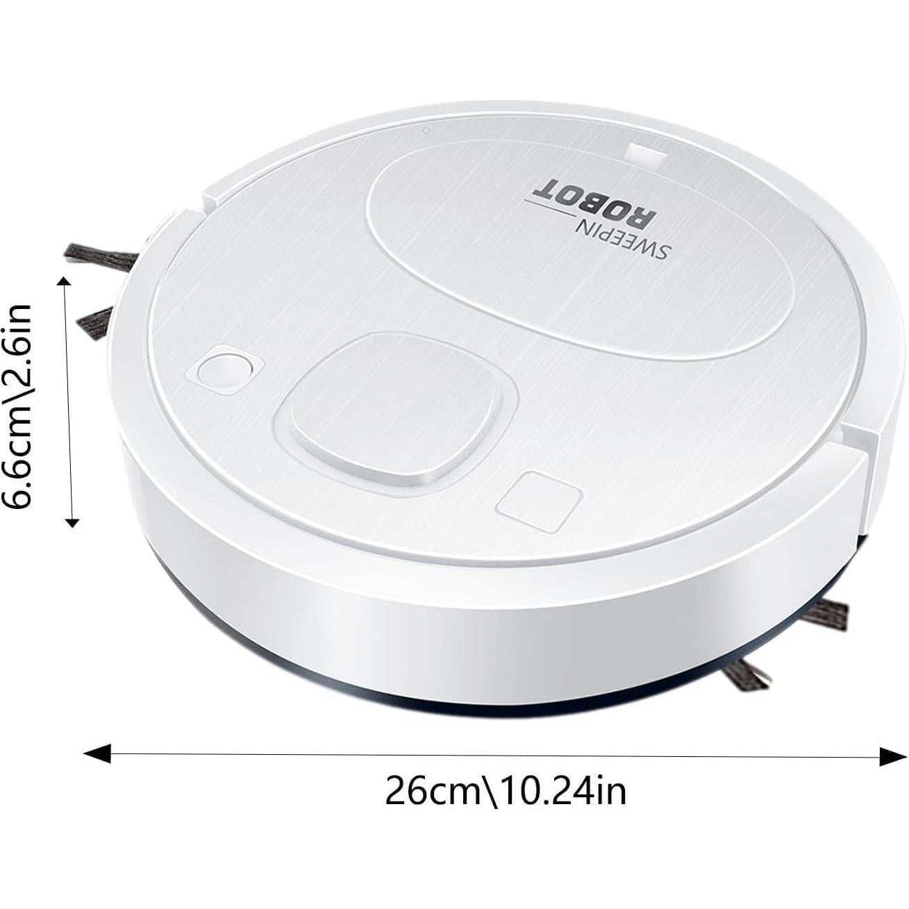 Robot Vacuum Cleaner，Robot Vacuum and Mop, Vacuum Robot mop Advanced Obstacle Avoidance, Aspiradora Robot Slim Design, Ideal for Pet Hair, Hard Floor,Carpet -4-White