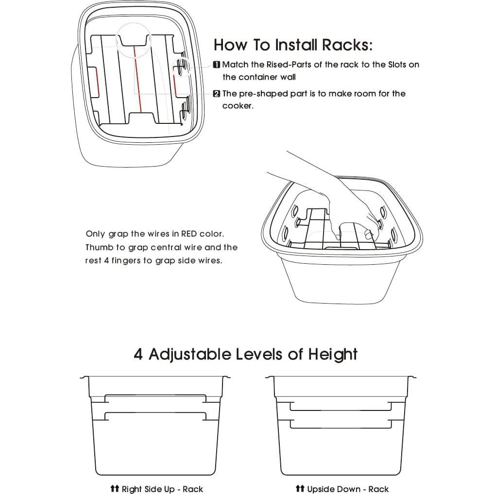 Contenedor Sous Vide EVERIE 12 Litros con Tapa Plegable y Rack