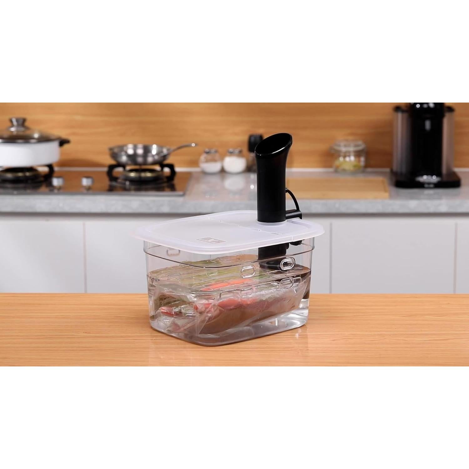 Contenedor Sous Vide EVERIE 12 Litros con Tapa Plegable y Rack