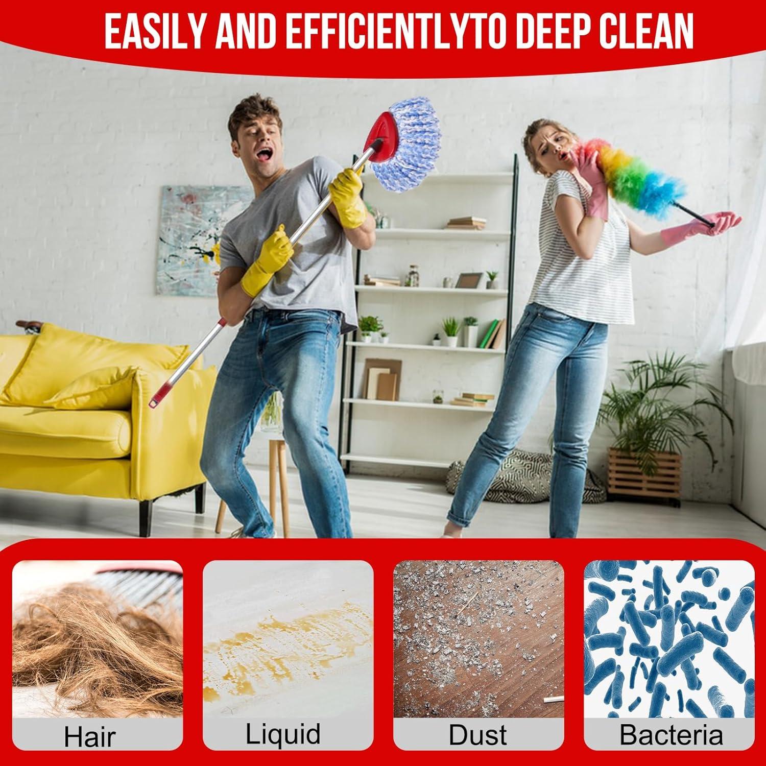 Cabezal de Mopa Giratoria O-Cedar RinseClean + Mango Ajustable 76-147 cm