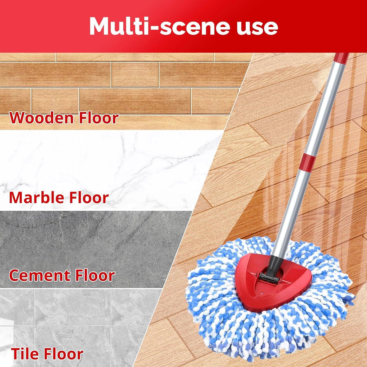 Cabezal de Mopa Giratoria O-Cedar RinseClean + Mango Ajustable 76-147 cm