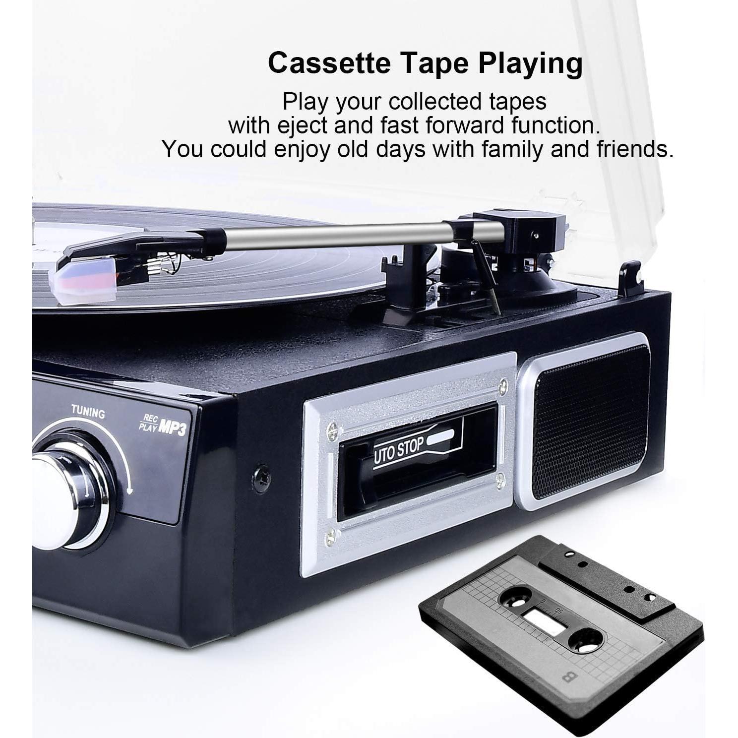 Reproductor de Vinilo Bluetooth DIGITNOW con Altavoces Estéreo