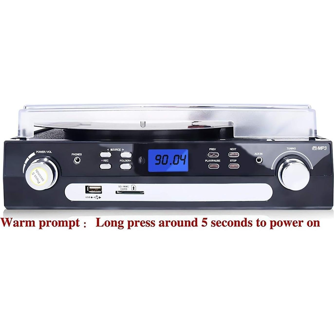 Reproductor de Vinilo Bluetooth DIGITNOW con Altavoces Estéreo