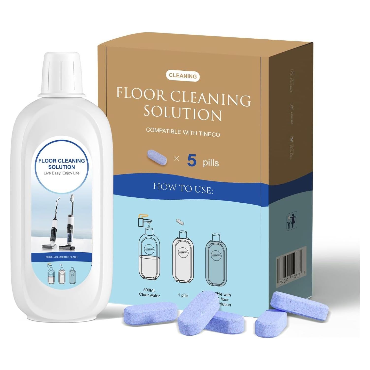 5 Botellas Limpiador de Pisos Aromas de Lavanda Tineco 500ml