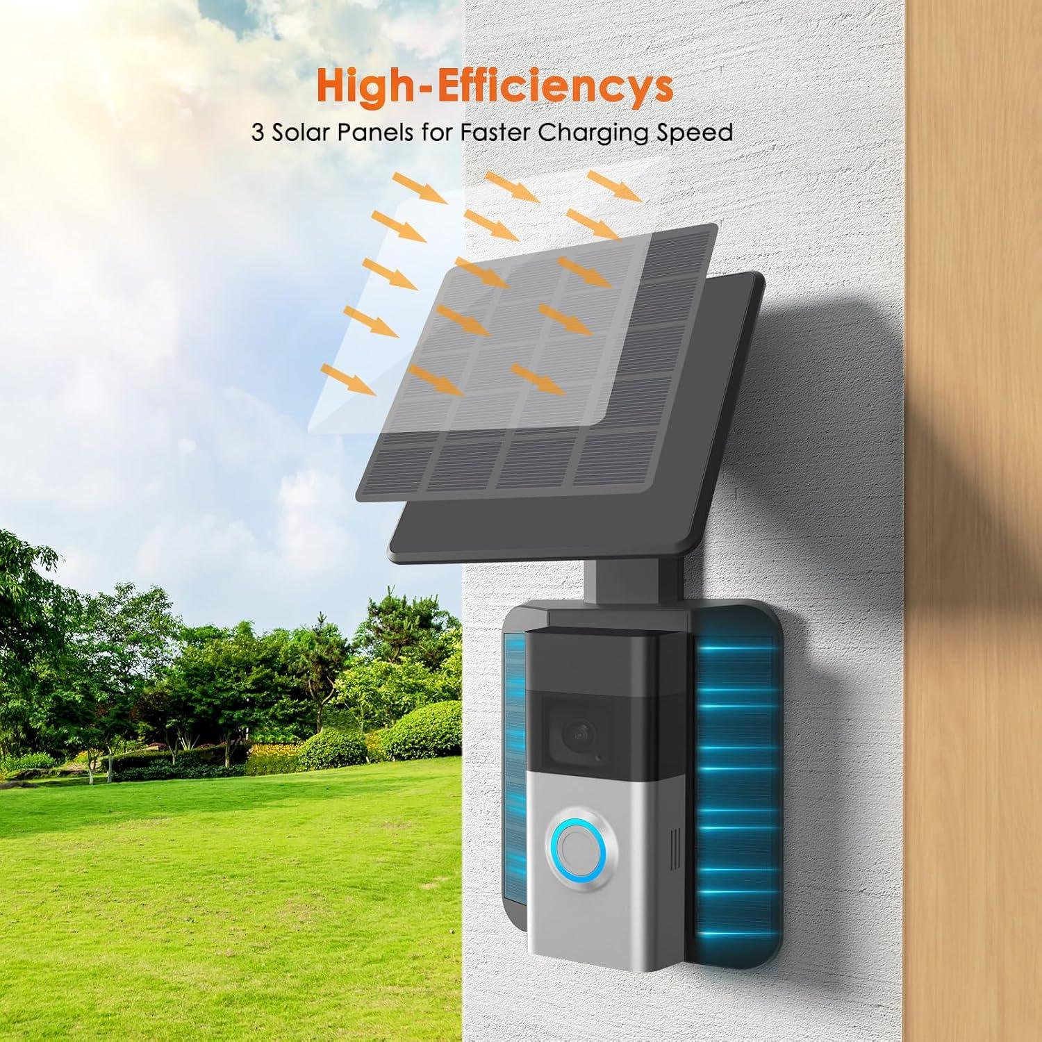 Cargador Solar QIBOX para Timbre Ring Video Doorbell 3/4