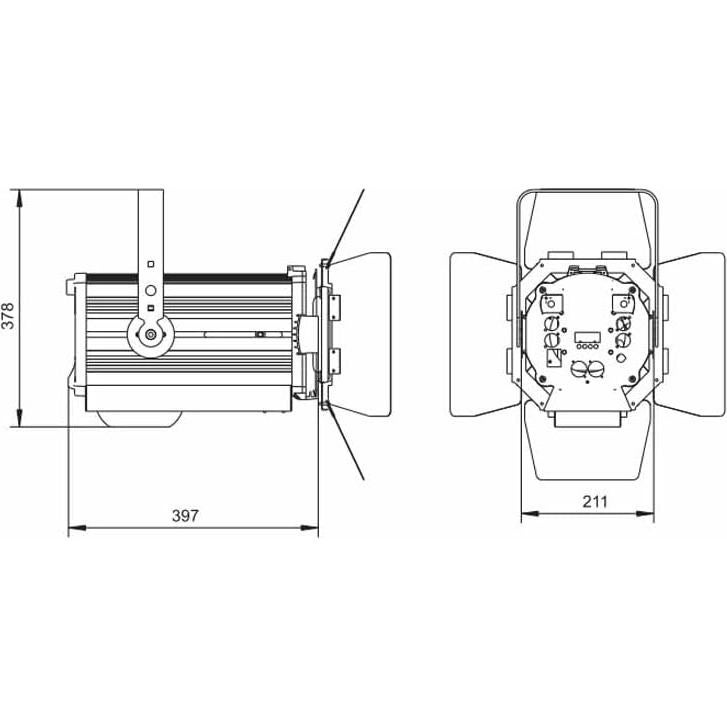 Boulder Fresnel LED 200W 2en1 Luz Cálida + Fría 2PCS