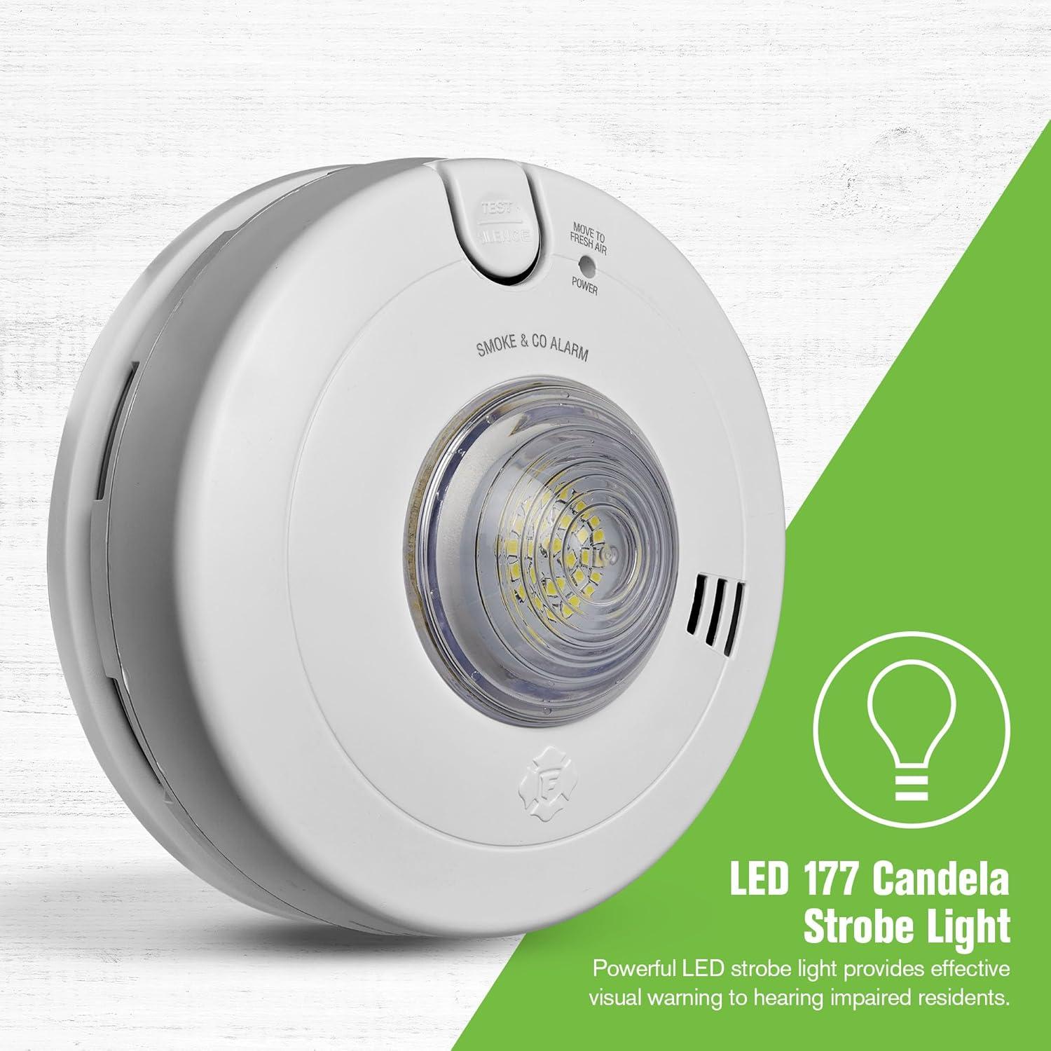 Alarma de Humo y Monóxido First Alert SMCO110LED-AC con Luz LED