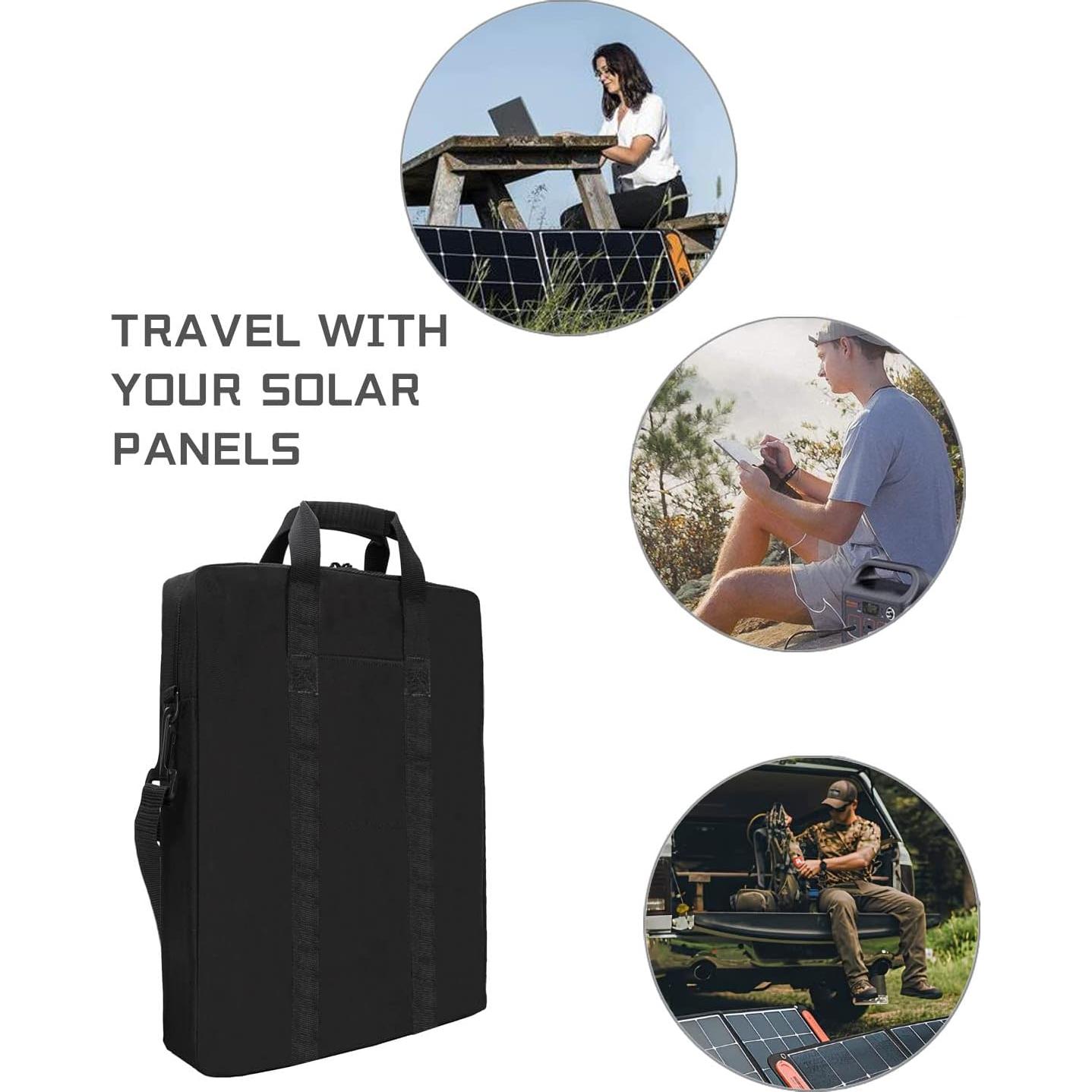Bolsa Acolchada para Panel Solar Jackery 100W - Negra