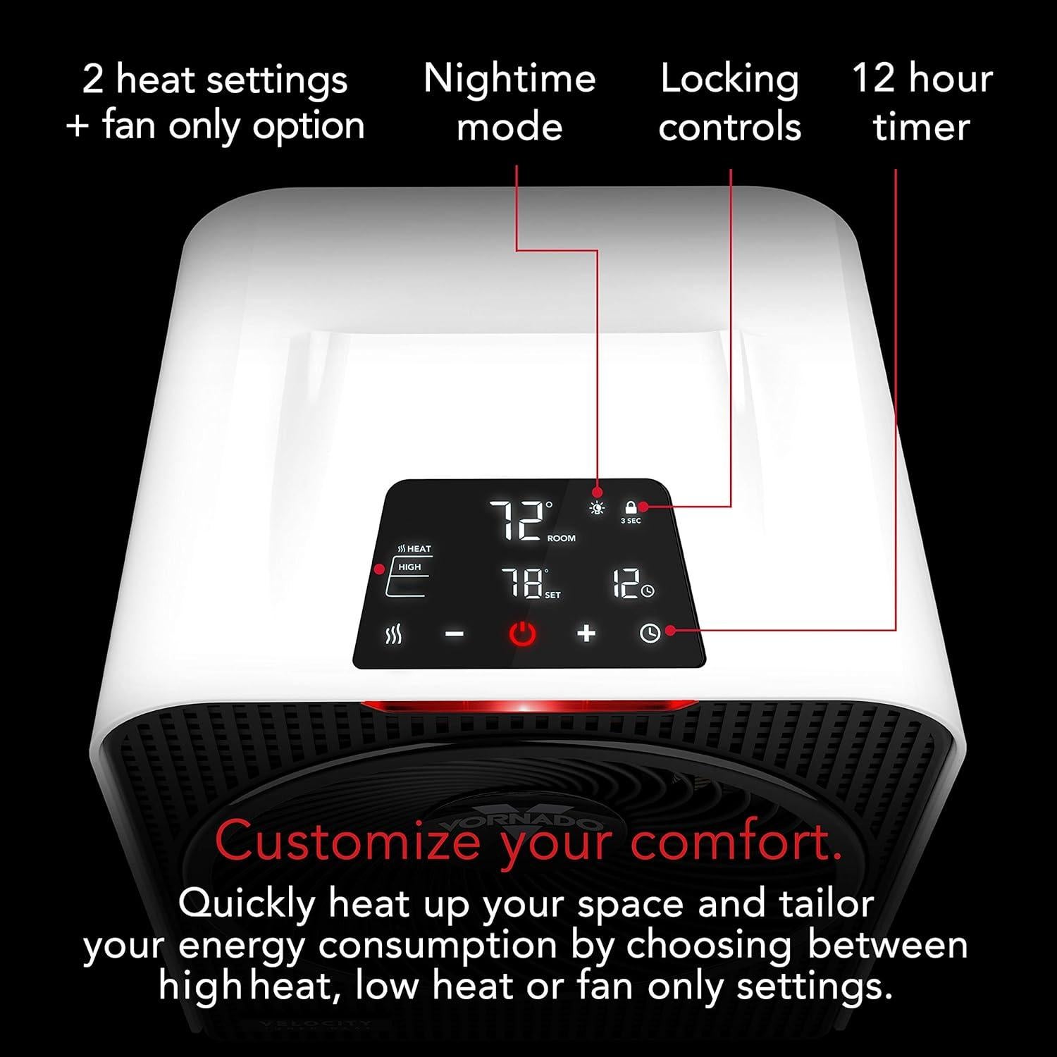 Calefactor Vornado Velocity 5 Eléctrico Blanco 2 Velocidades