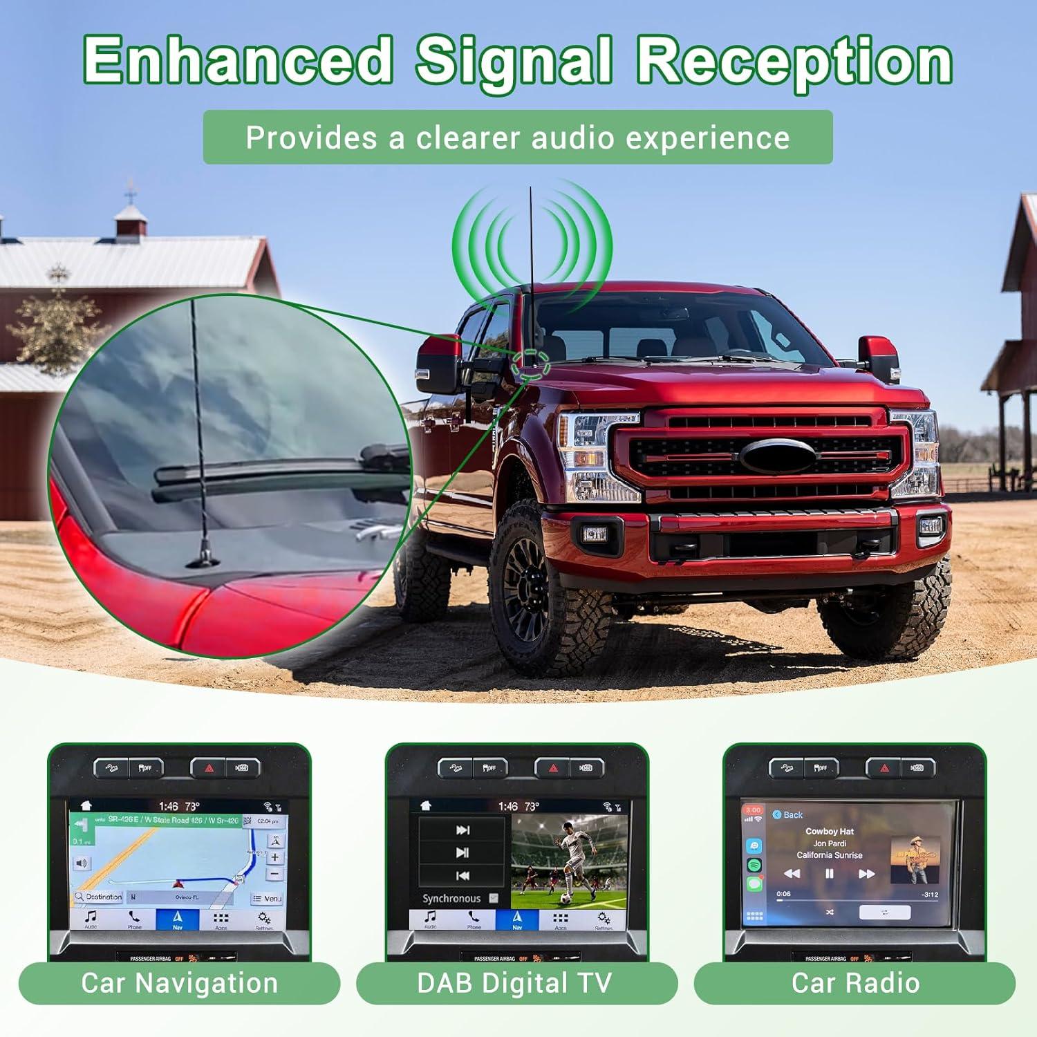 Soporte Base Antena Radio KUTTOLE para Ford F-250 F-350 2017-2021