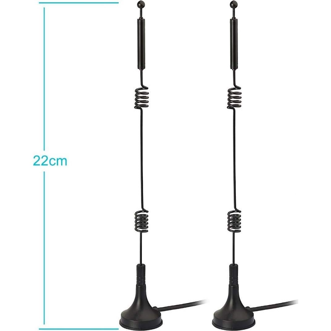 Antena WiFi Doble Banda BINGFU 9dBi RP-SMA Macho Paquete de 2