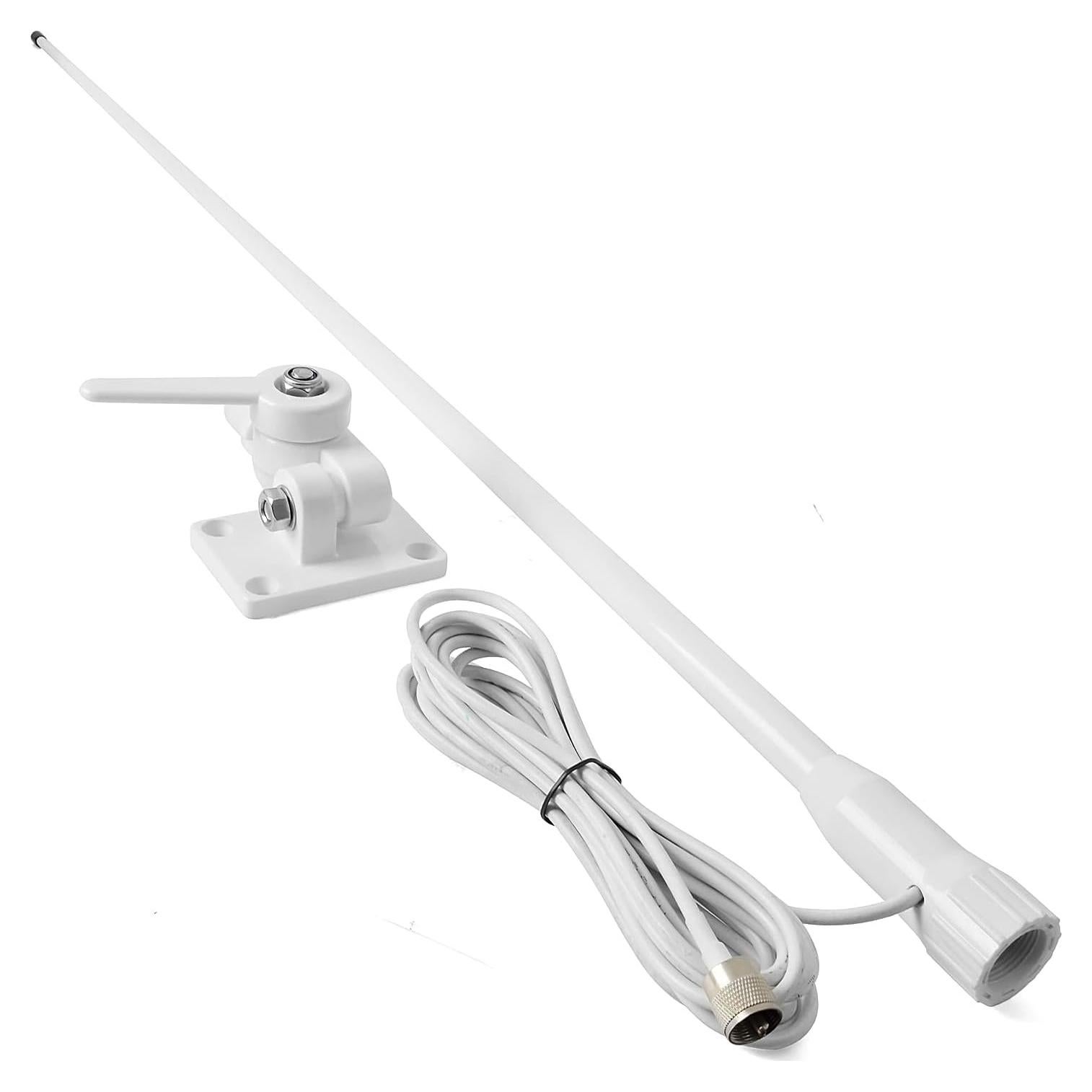 Antena VHF Marina UAYESOK 110cm Fibra de Vidrio Impermeable