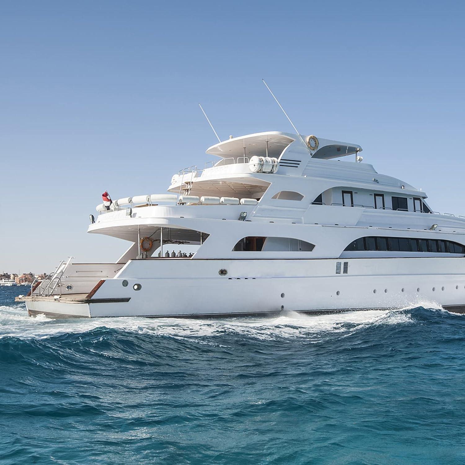 Antena VHF Marina UAYESOK 110cm Fibra de Vidrio Impermeable