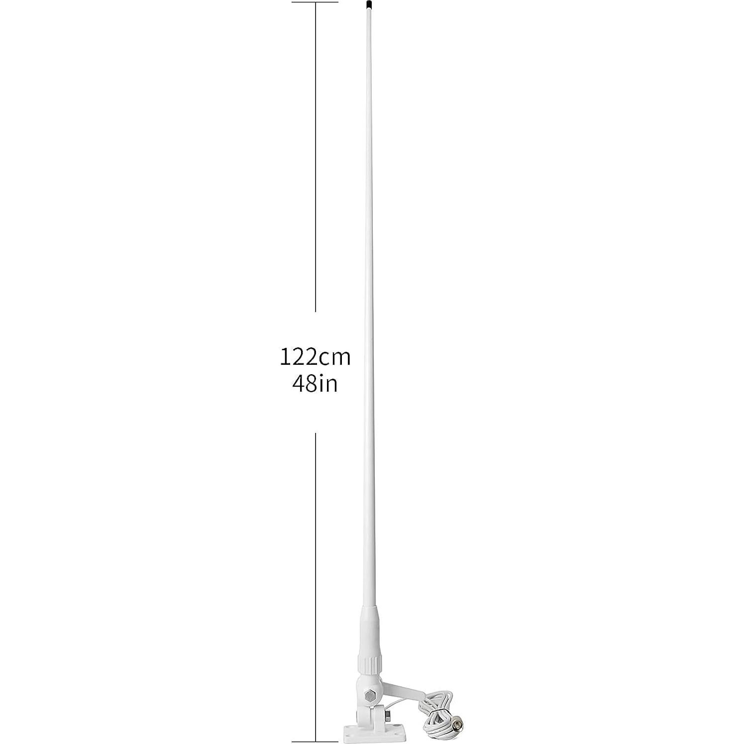 Antena VHF Marina UAYESOK 110cm Fibra de Vidrio Impermeable