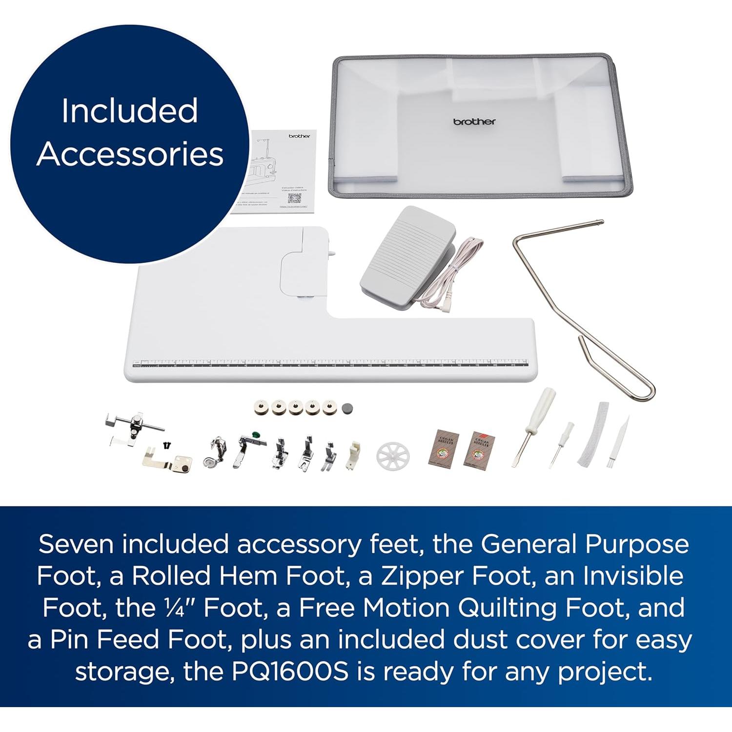 Máquina de Coser y Acolchar Brother PQ1600S 10.9 kg Alta Velocidad