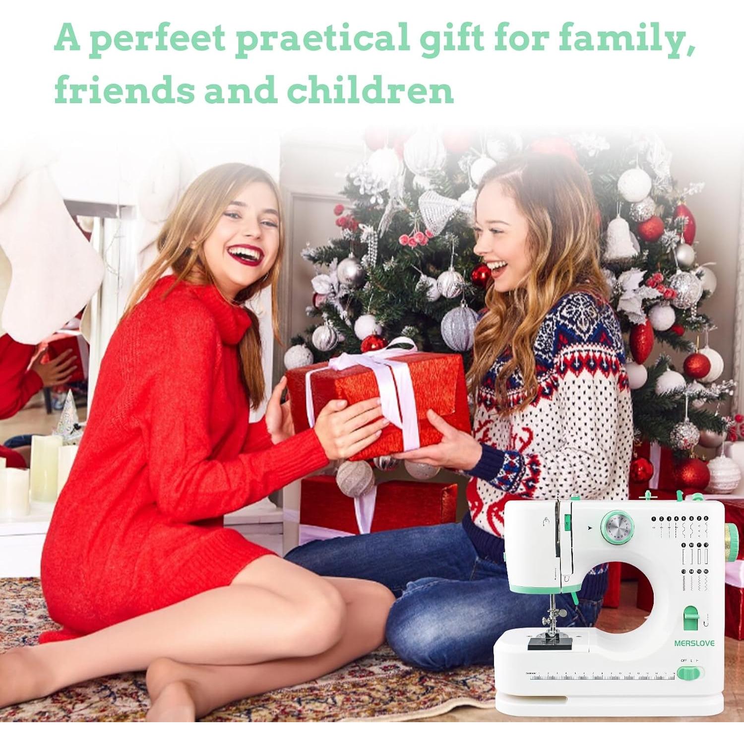 Máquina de Coser Eléctrica MERSLOVE-S 16 Puntadas para Principiantes