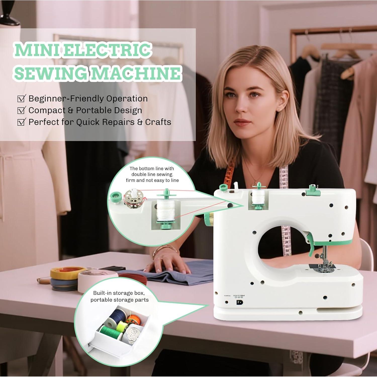 Máquina de Coser Eléctrica MERSLOVE-S 16 Puntadas para Principiantes