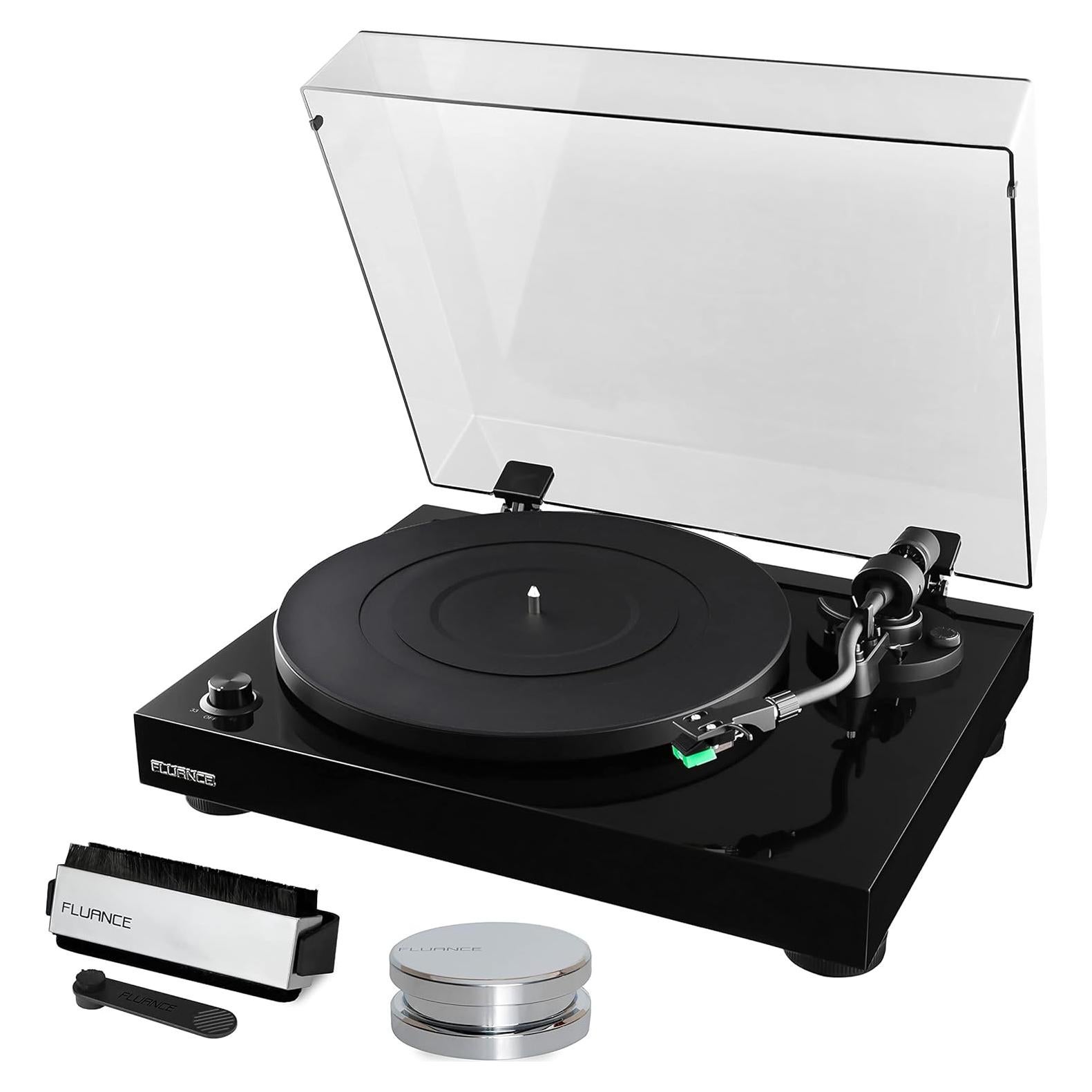 Tocadiscos Fluance RT81 Negro con Audio Technica AT95E