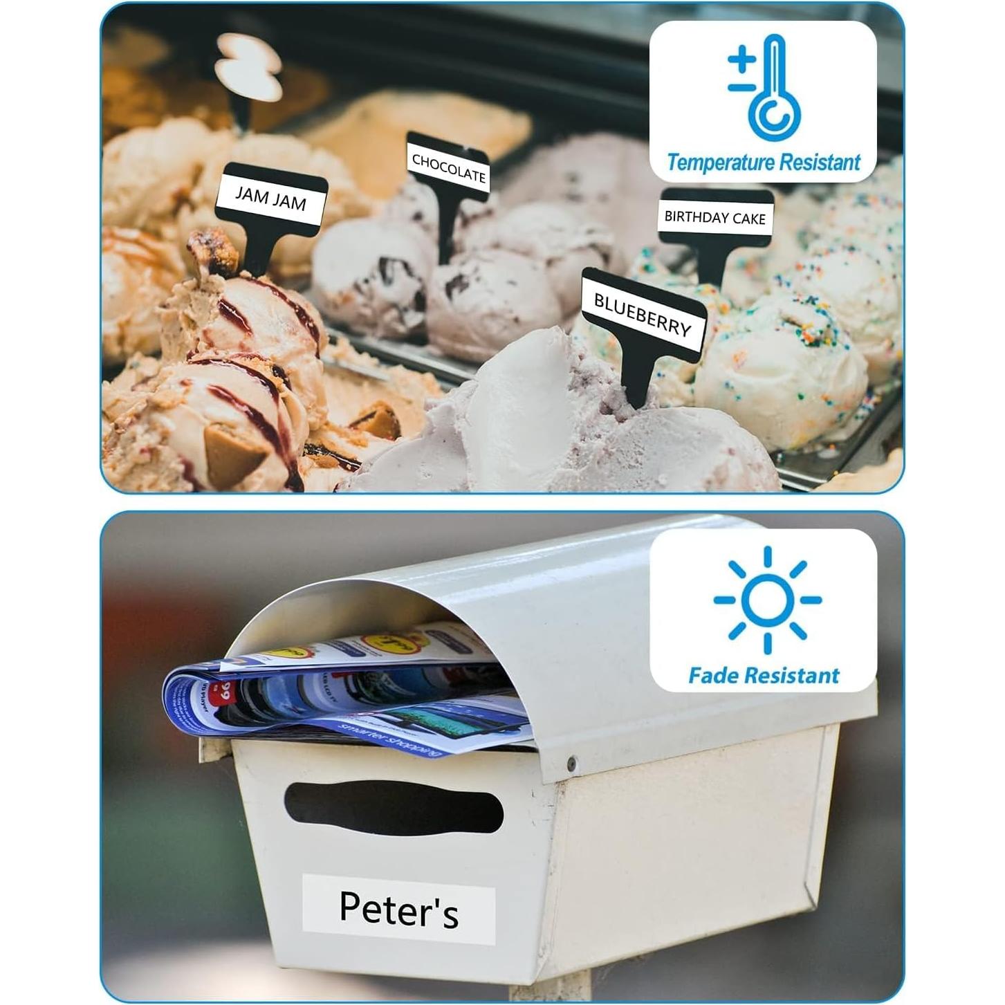 Cinta de Etiqueta Weemay 12mm Laminada Blanca - 5 Rollos