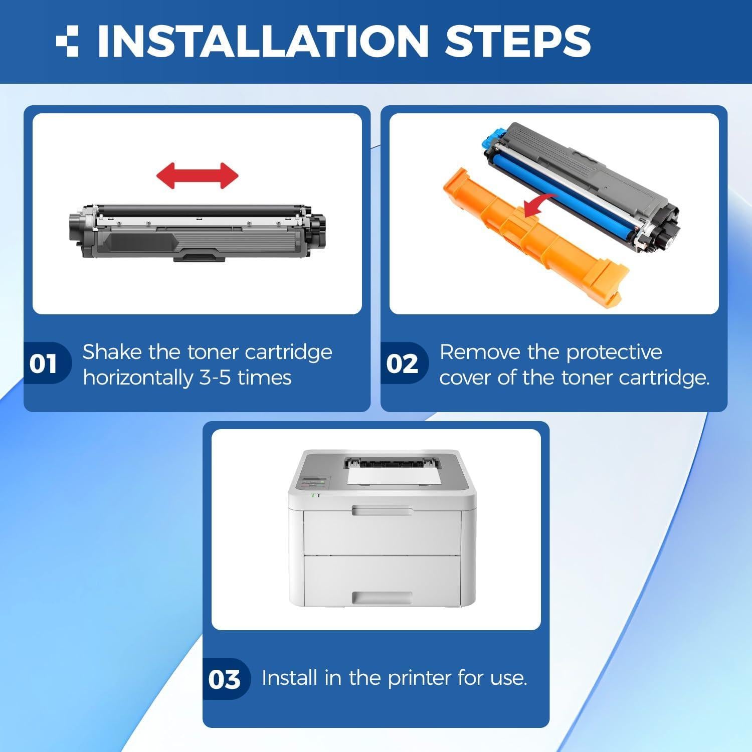 Cartuchos de Tóner TN227 KingKJ 4-Pack Negro y Color