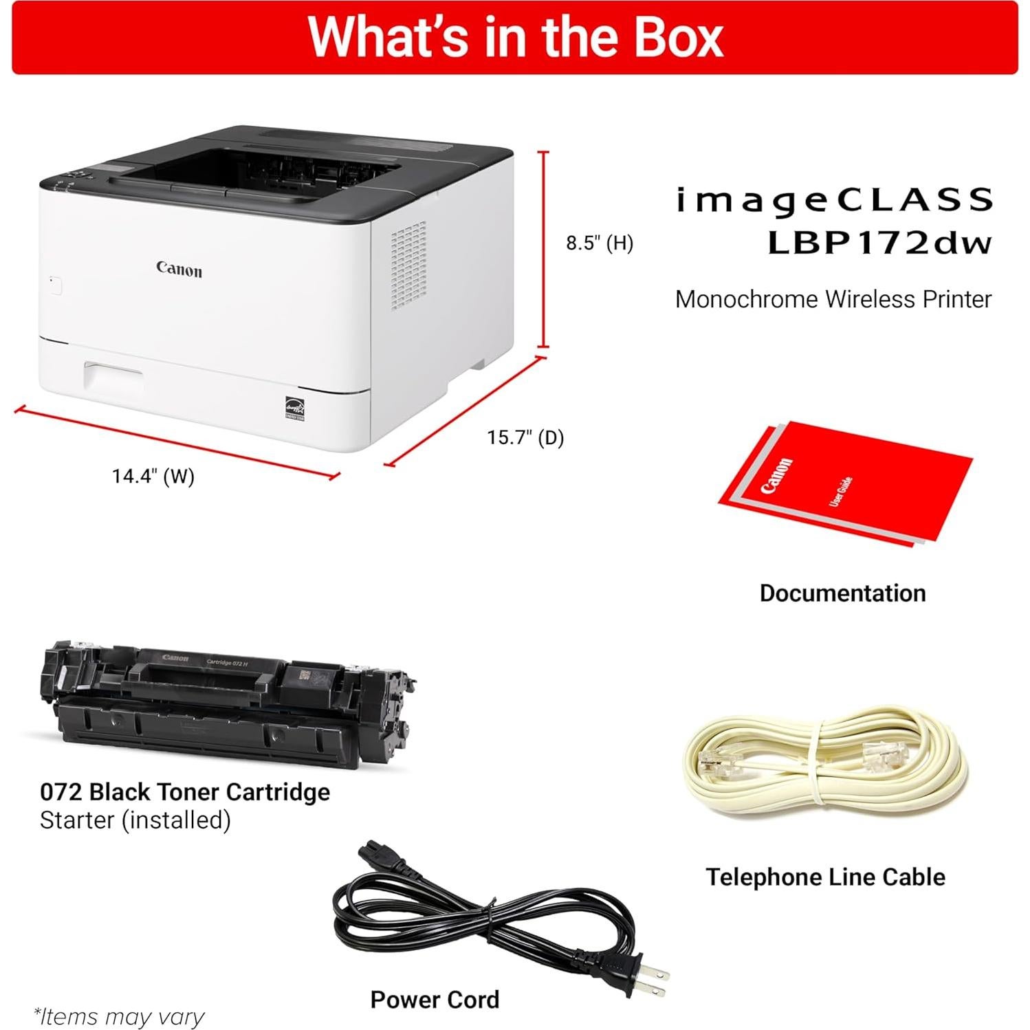 Impresora láser monocromática Canon imageCLASS LBP172dw 35 PPM