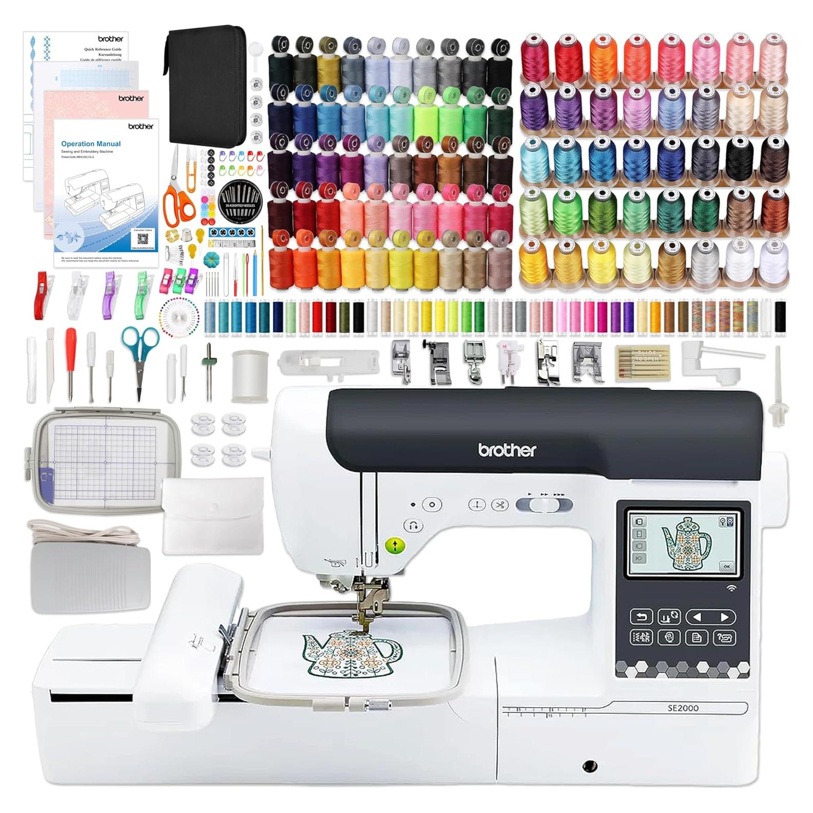 Máquina de Bordado y Costura Brother SE2000 9kg 5x7" Combo