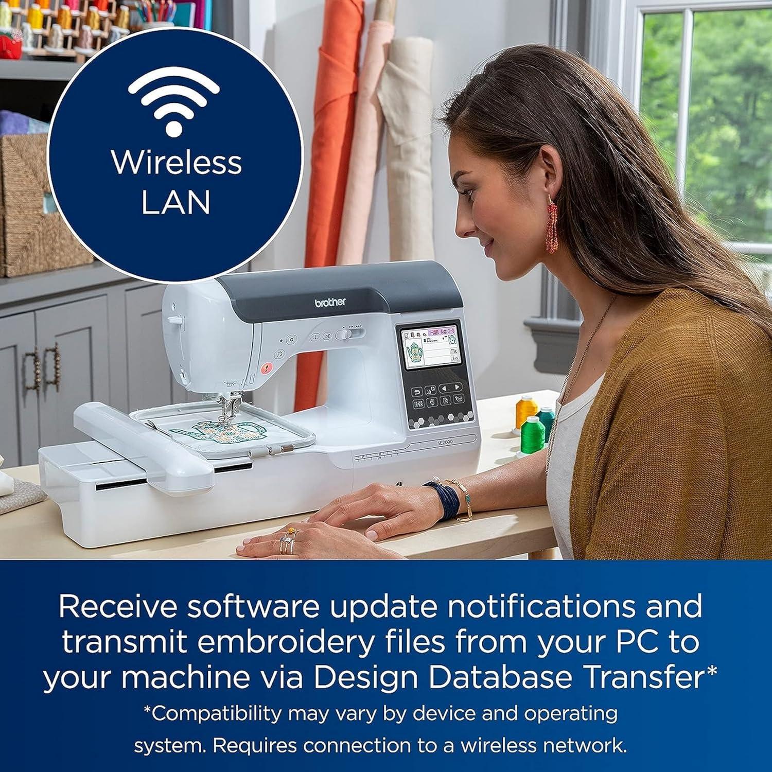 Máquina de Bordado y Costura Brother SE2000 9kg 5x7" Combo