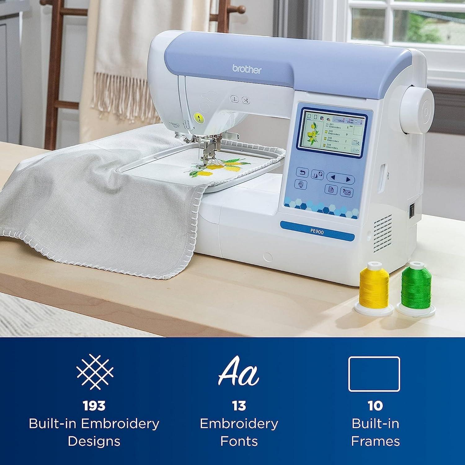 Máquina de Bordado Brother PE900 12.7x17.8cm con Accesorios
